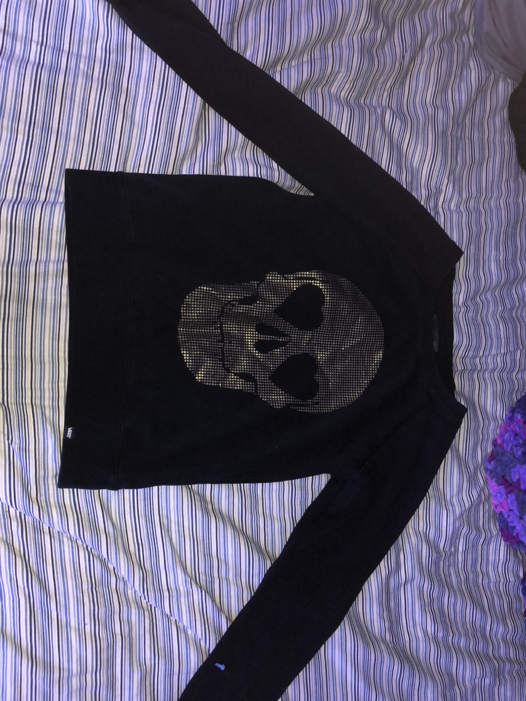 Vans Black Skull Sweatshirt - Size Medium