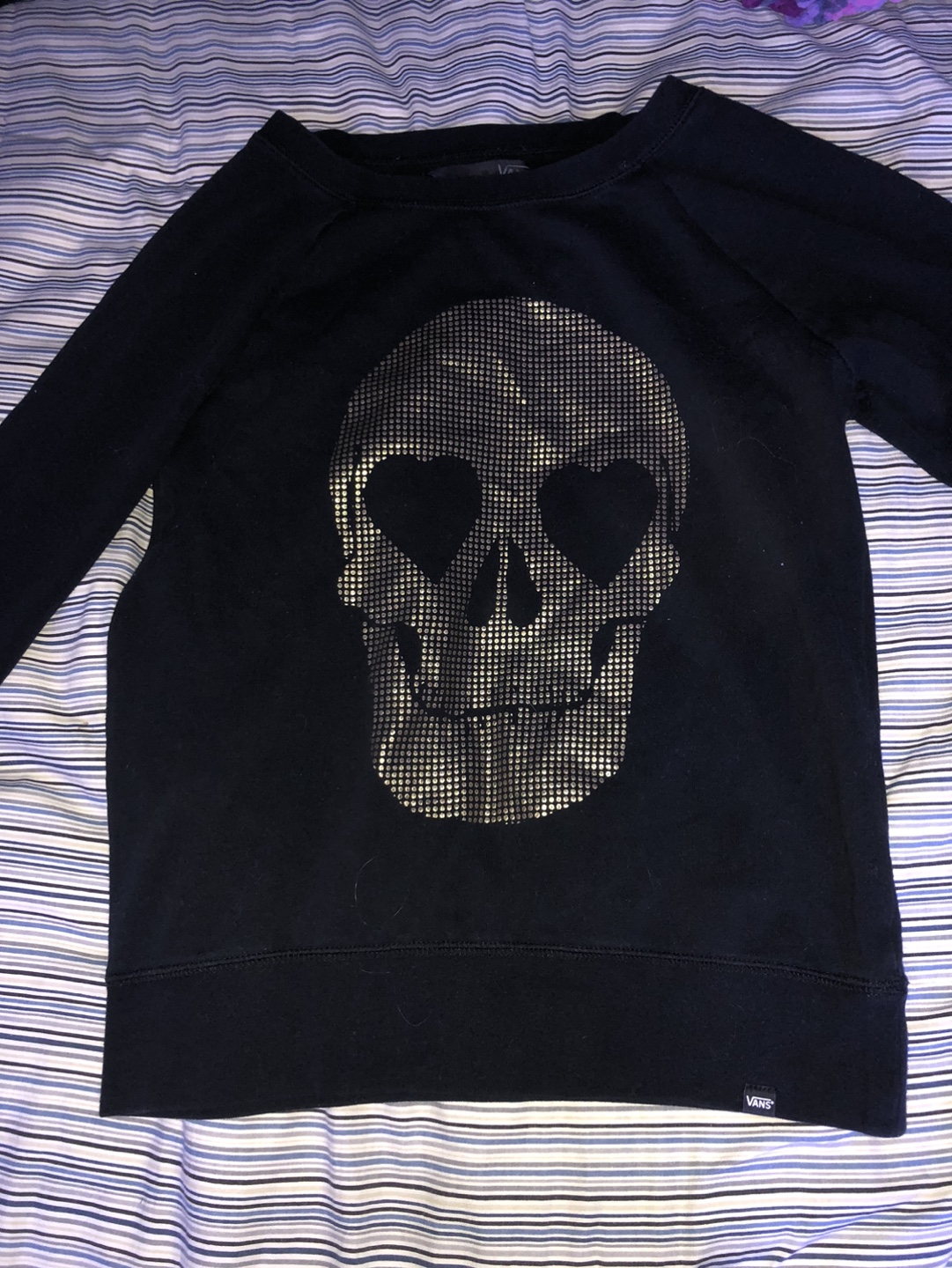 Vans Black Skull Sweatshirt - Size Medium - photo 2
