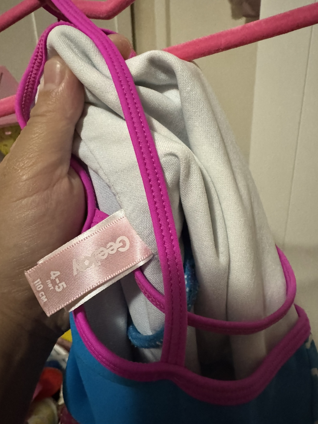 Girls' Size 4-5 Blue and Pink Swimsuit - photo 3
