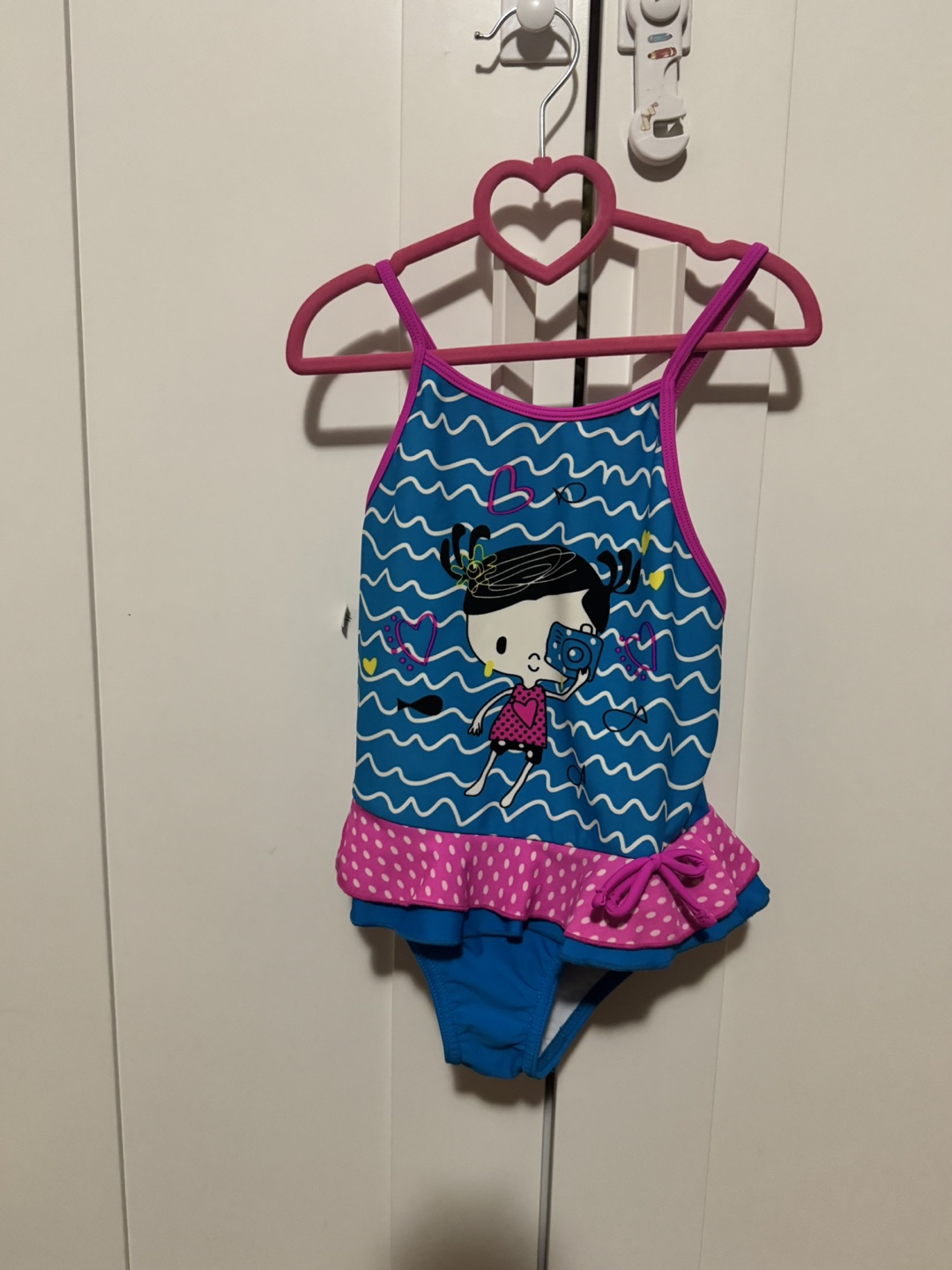 Girls' Size 4-5 Blue and Pink Swimsuit