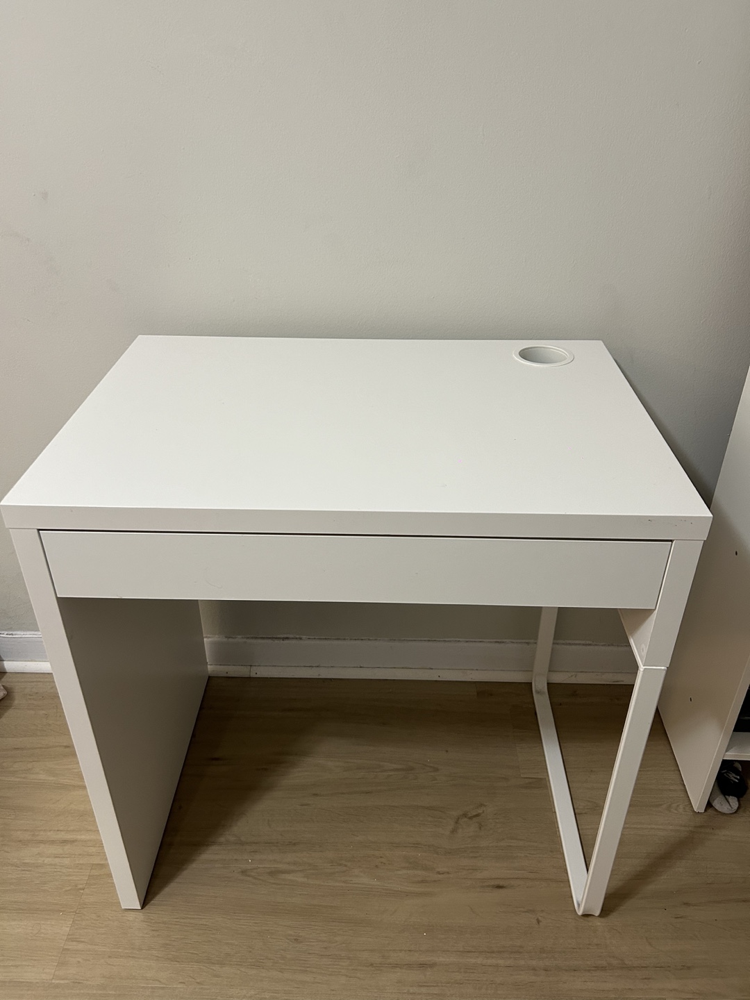 White Desk with Drawer
