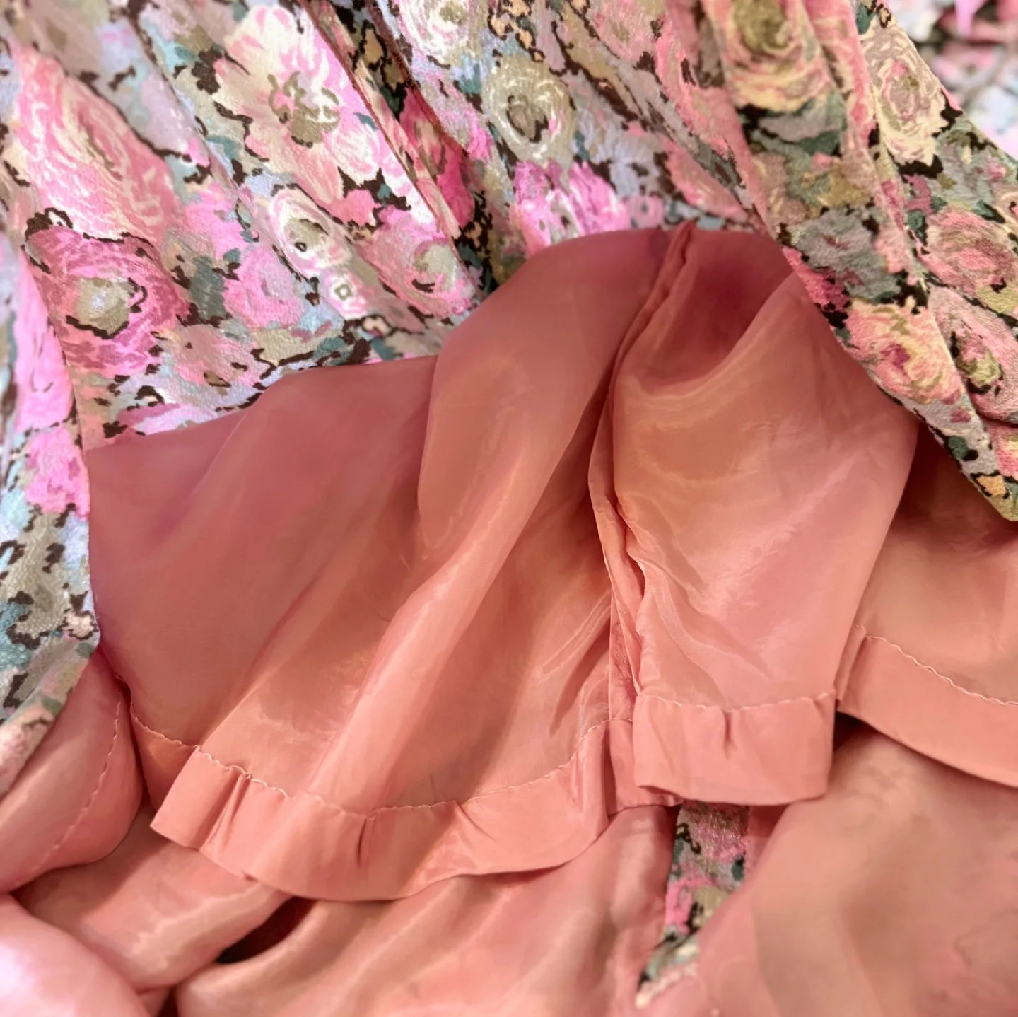 Vintage Floral Brocade Party Dress image indicator(10)