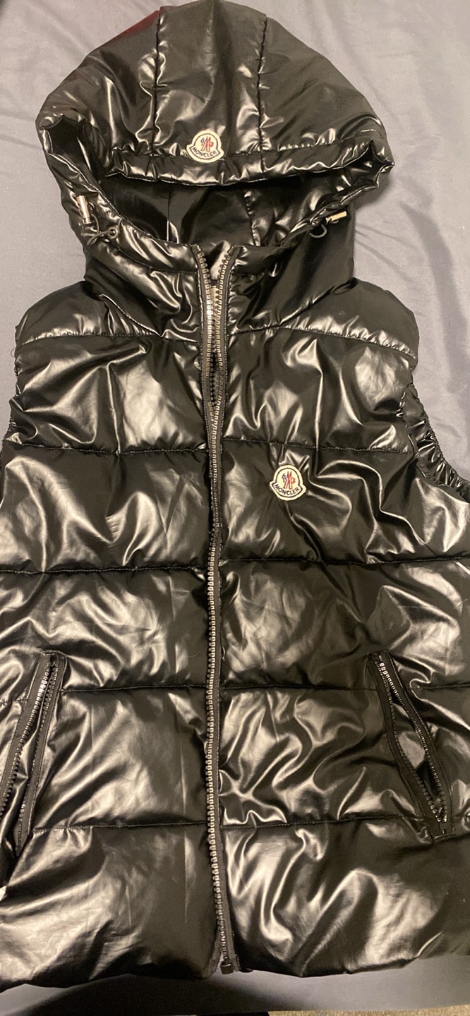 Men's Moncler Black Puffer Vest with Hood