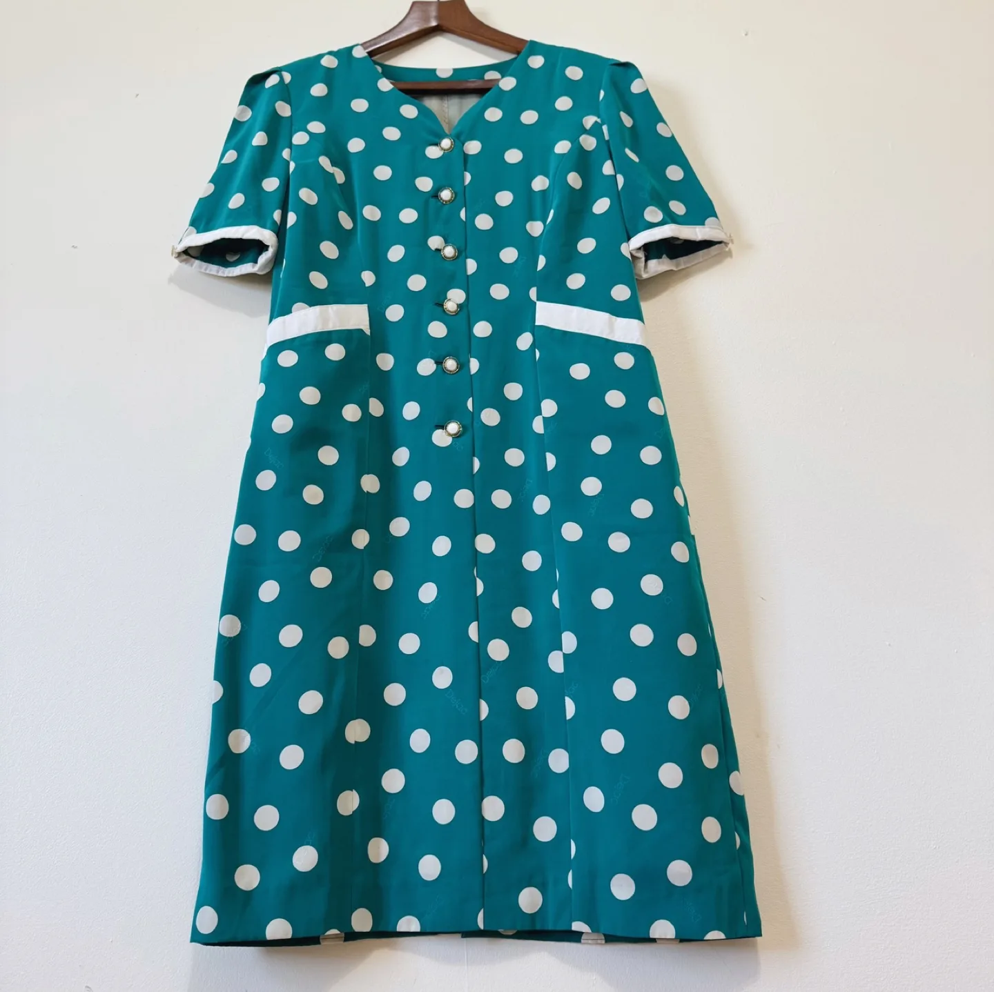Vintage Polka Dot Button-Up Dress image indicator(6)