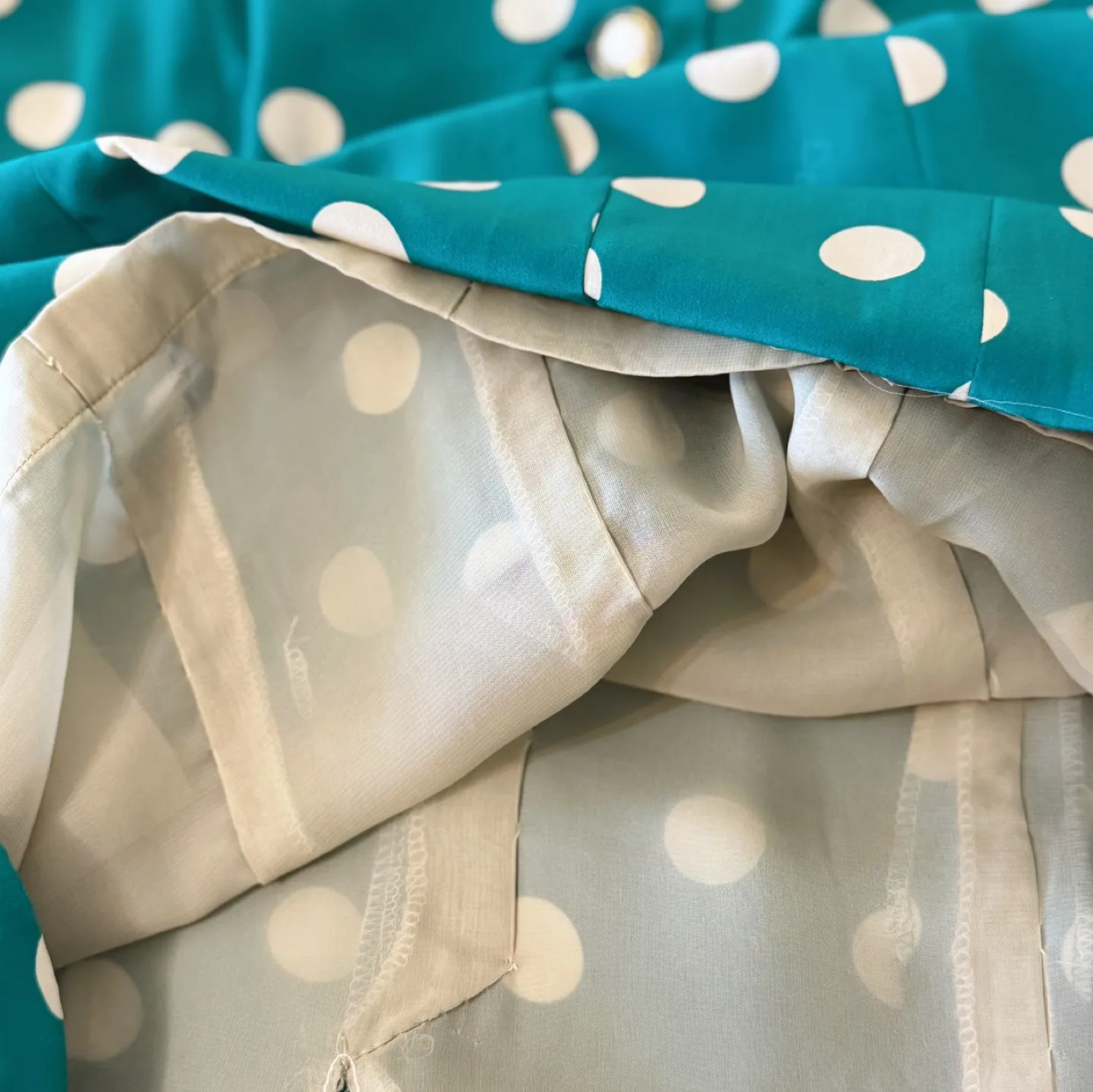 Vintage Polka Dot Button-Up Dress image indicator(10)