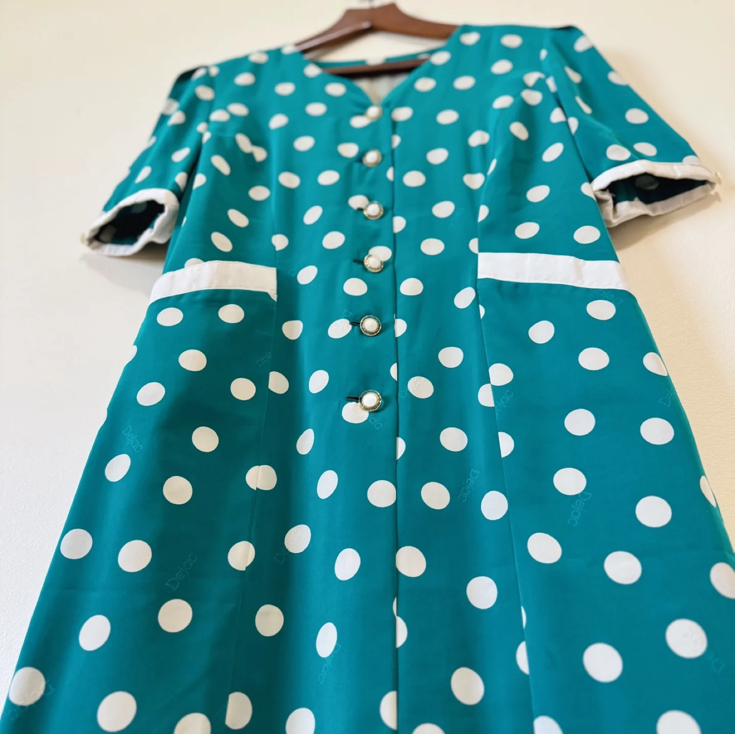 Vintage Polka Dot Button-Up Dress image indicator(7)