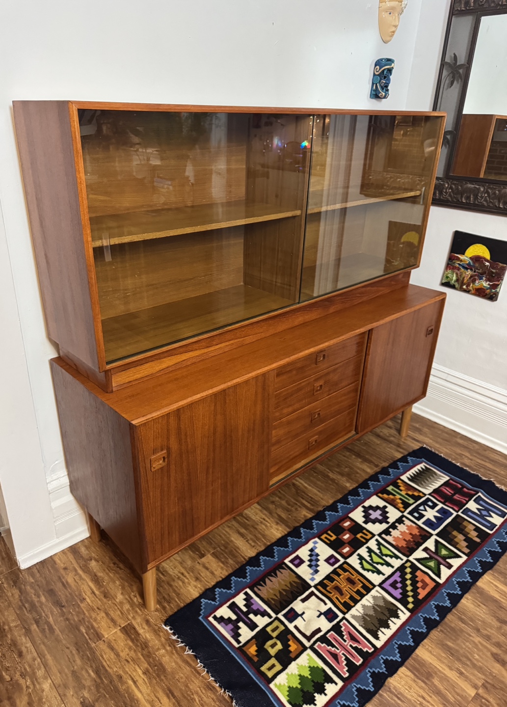 Vintage Restored Teak Sideboard & Hutch - photo 4
