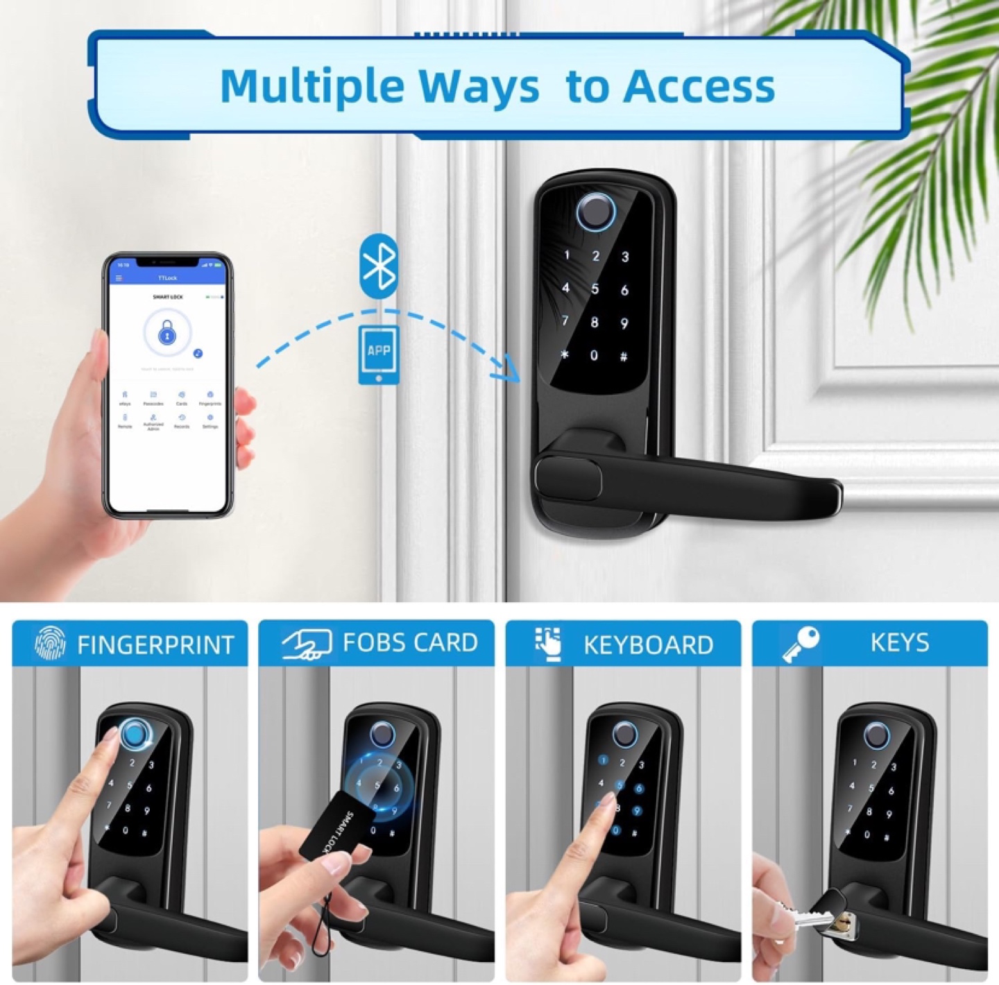 Smart Keyless Entry Door Lock with Fingerprint, App, and Keypad - photo 2