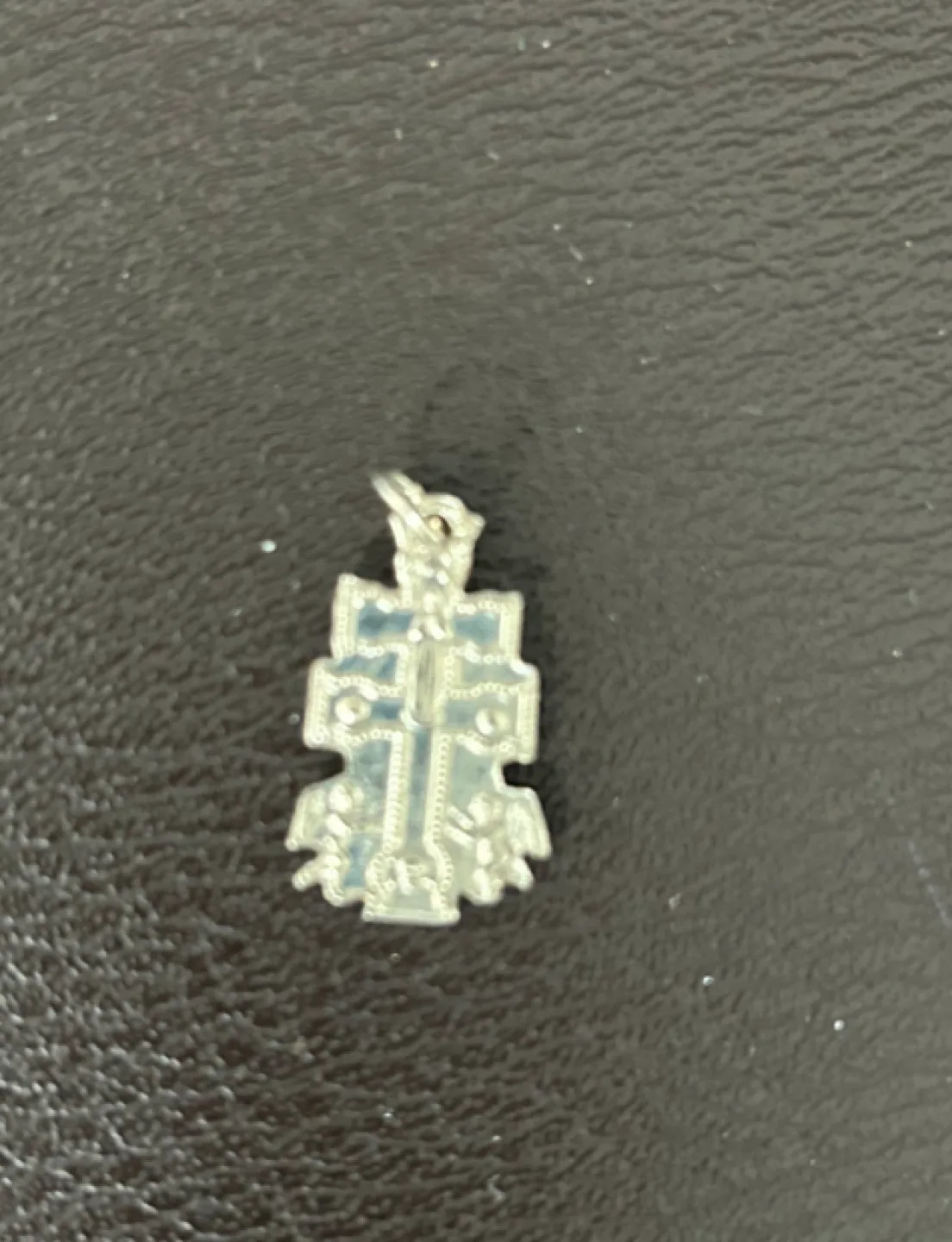 Silver-tone Cross Religious Charm Pendant image indicator(2)