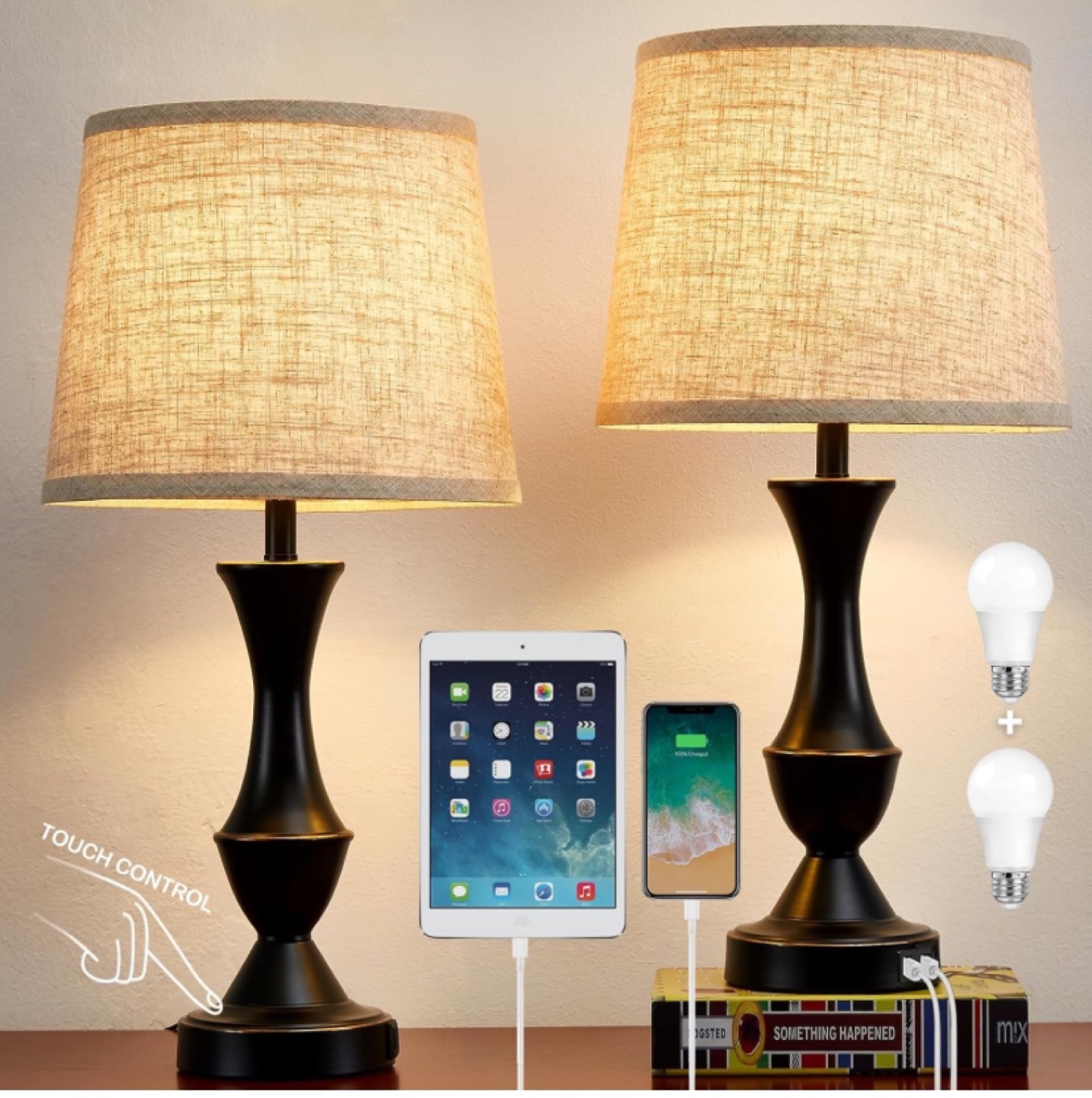 Luxkczc 22" Tall Lamps , Set of 2 - New