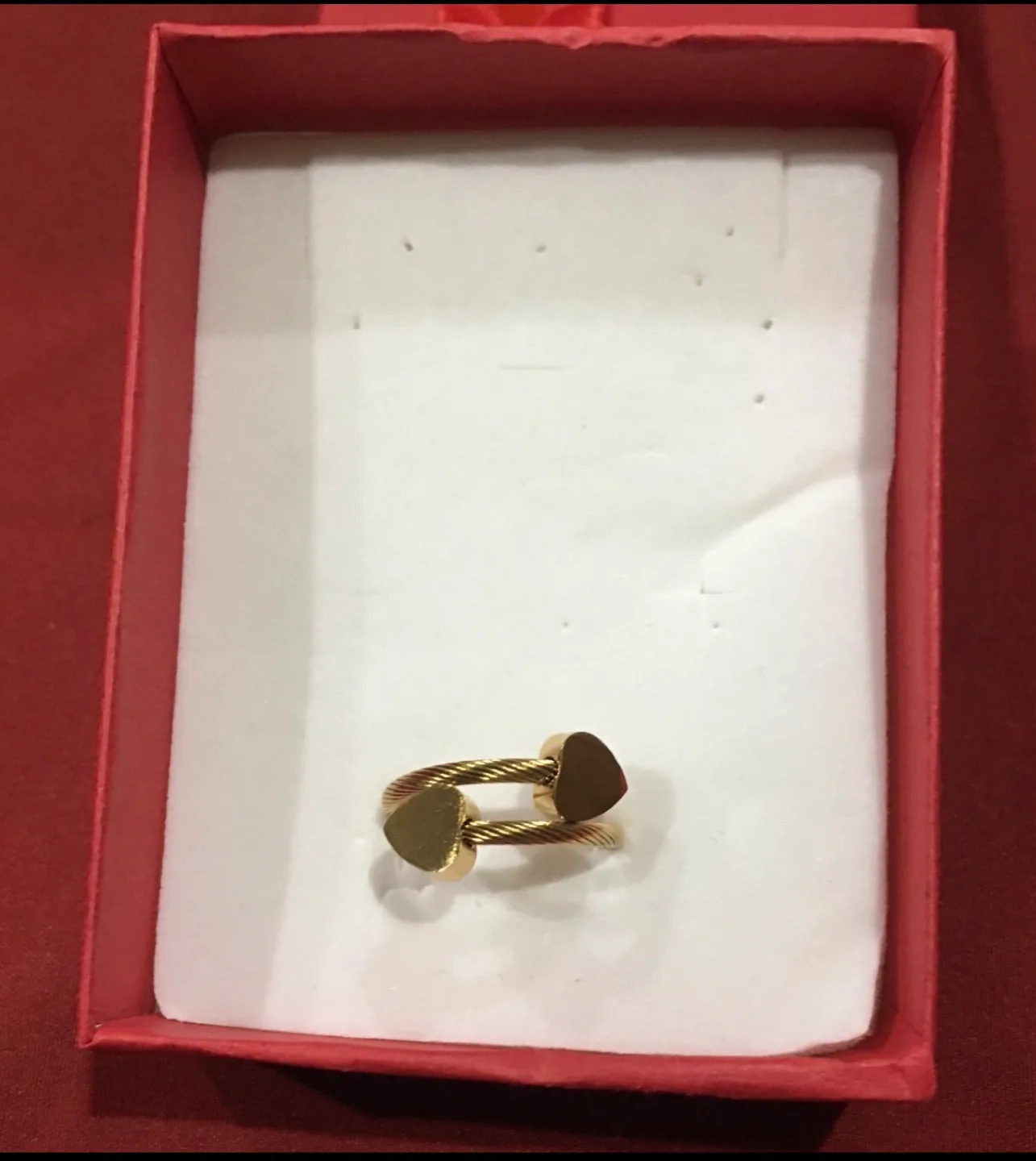 Gold Double Heart Ring image indicator(3)