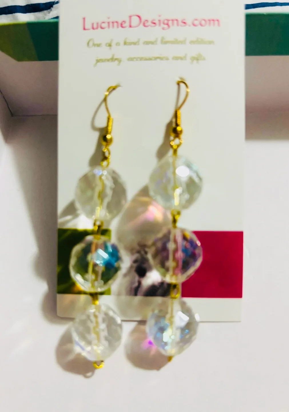 Clear Crystal Dangle Earrings new image indicator(2)