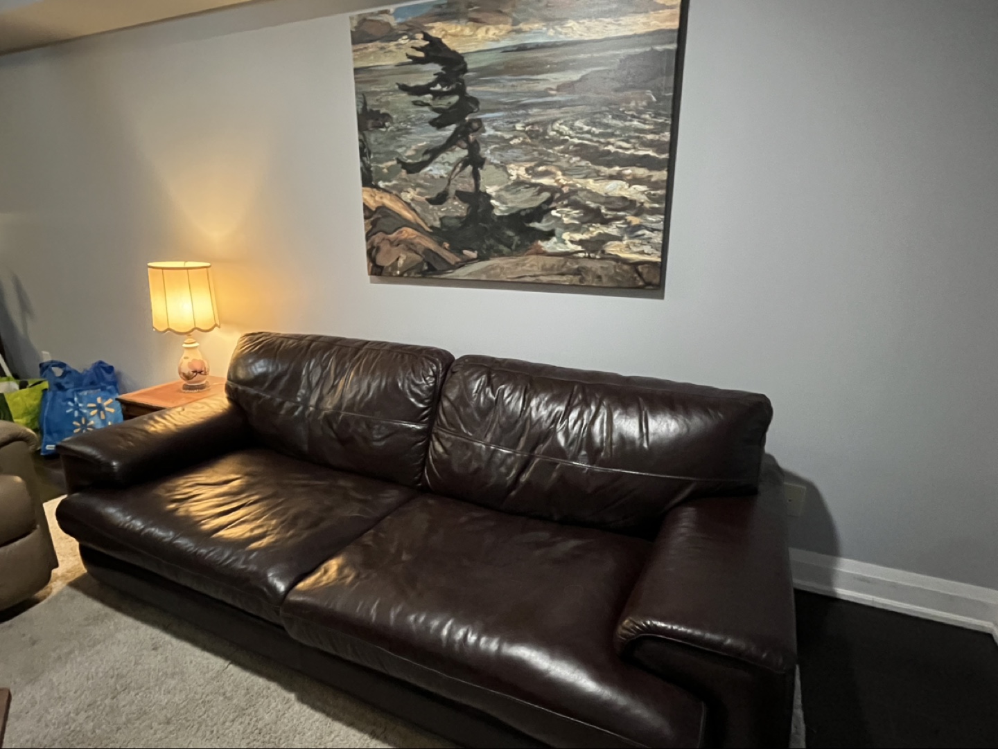 Brown Leather Sofa - photo 4
