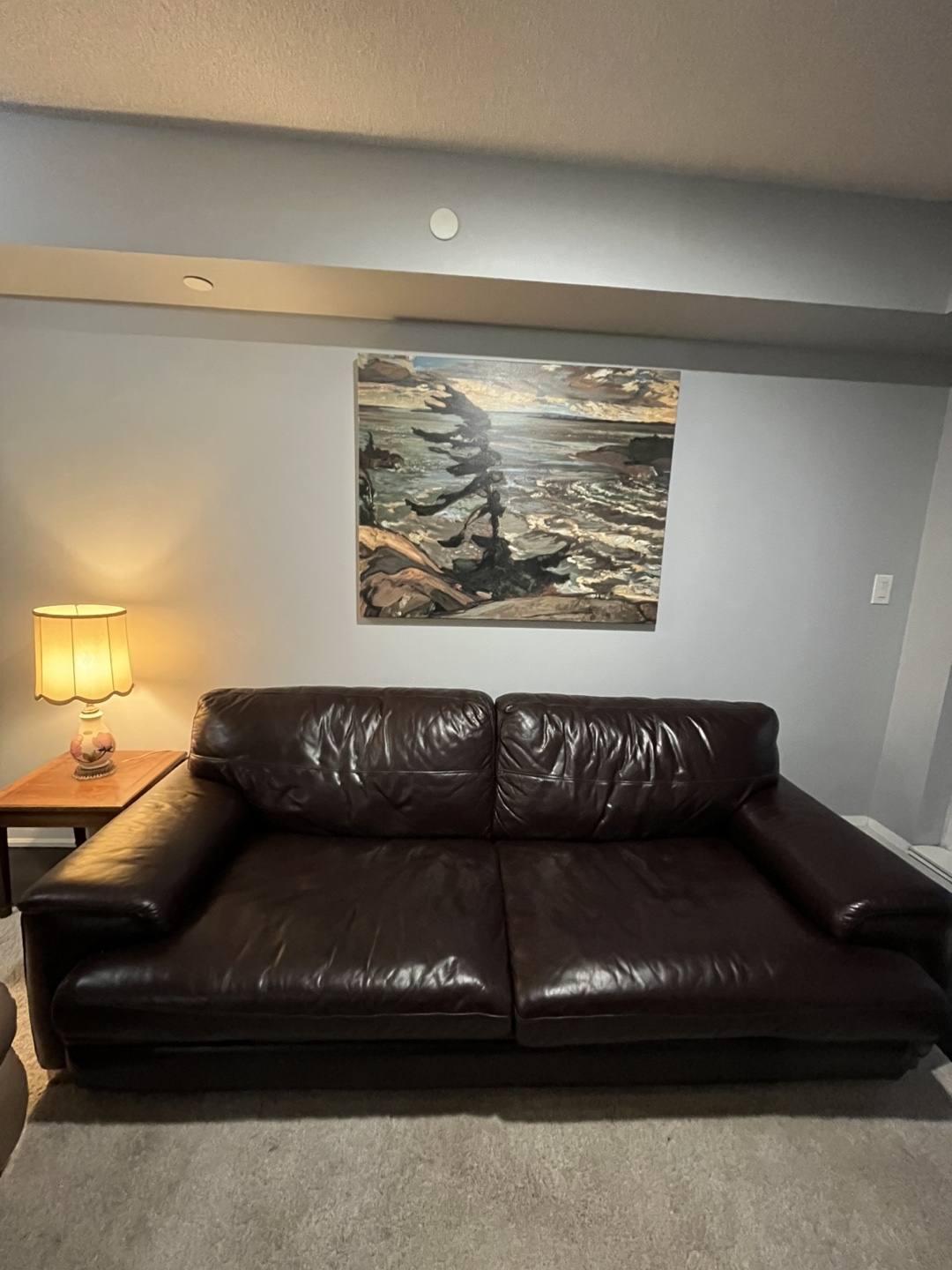 Brown Leather Sofa - photo 5