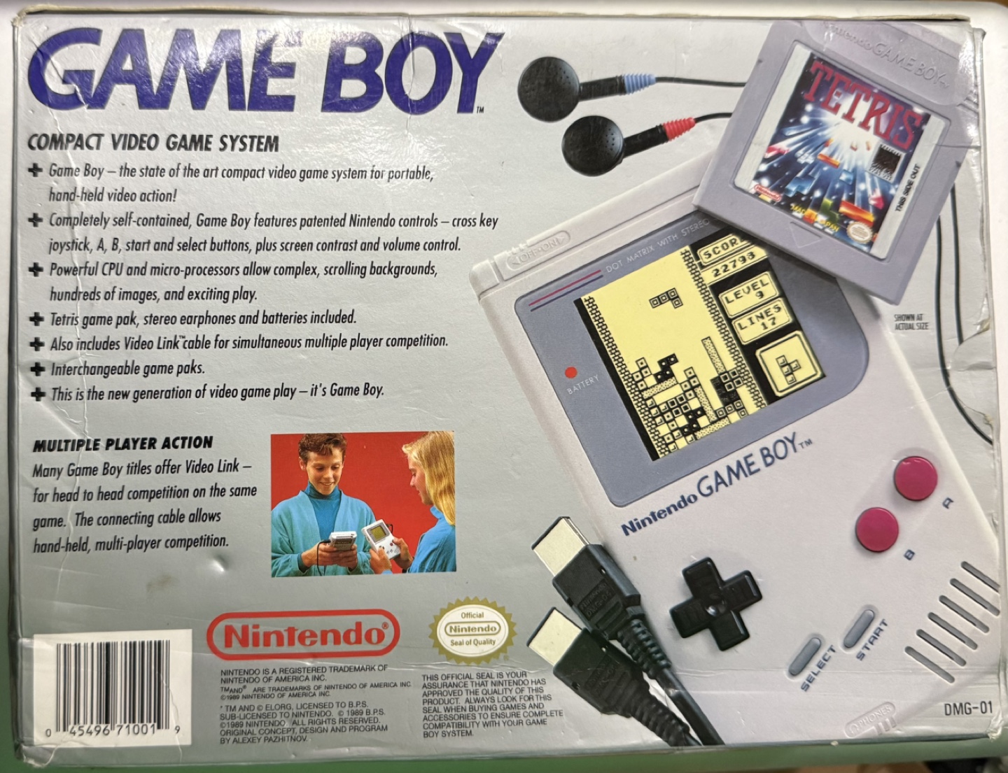 Vintage Nintendo Game Boy with Tetris Game Cartridge - photo 2