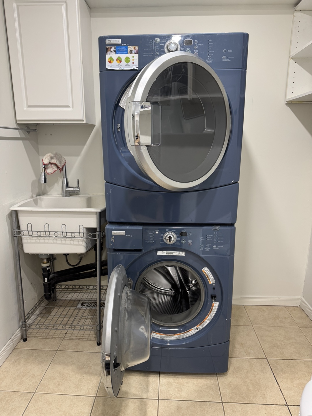 Maytag Epic Z Washer and Dryer Stackable Set