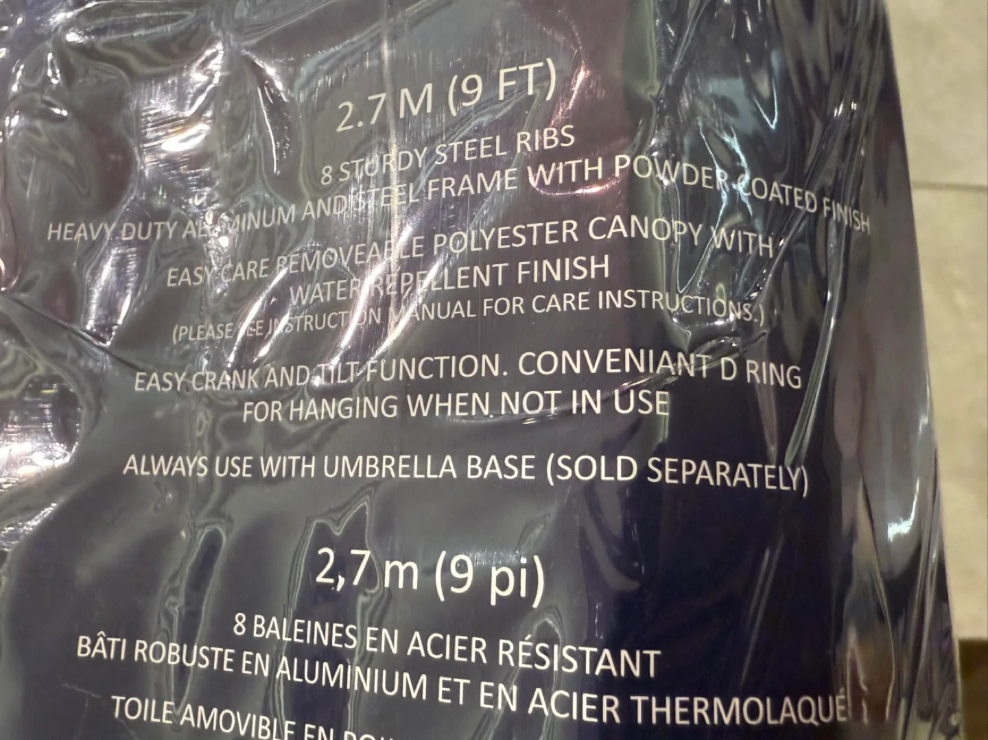 HBC STRIPES OUTDOOR PATIO UMBRELLA  **9 FT** image indicator(4)