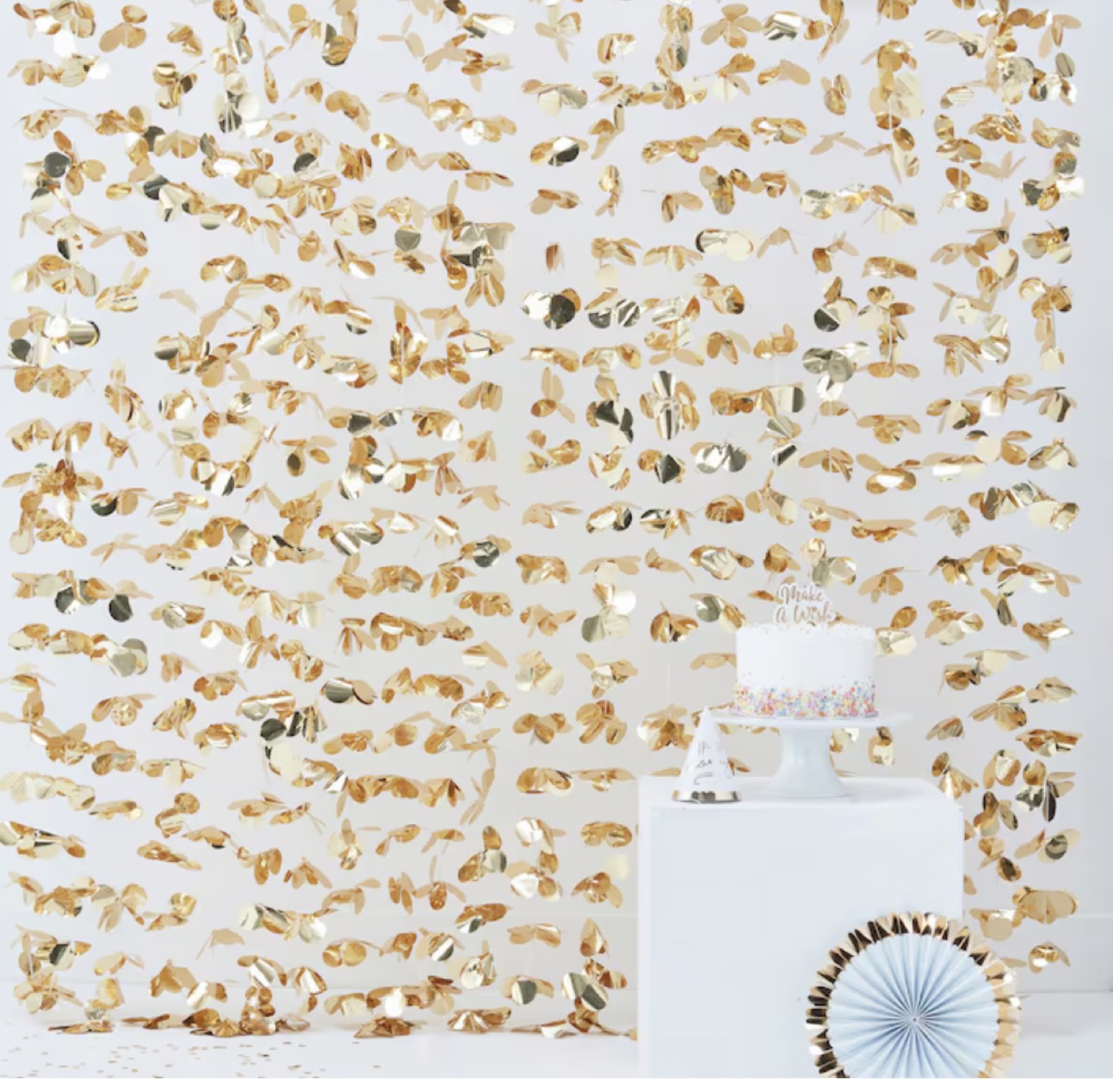 🥳 NEW Ginger Ray Gold Backdrop Flower Curtain