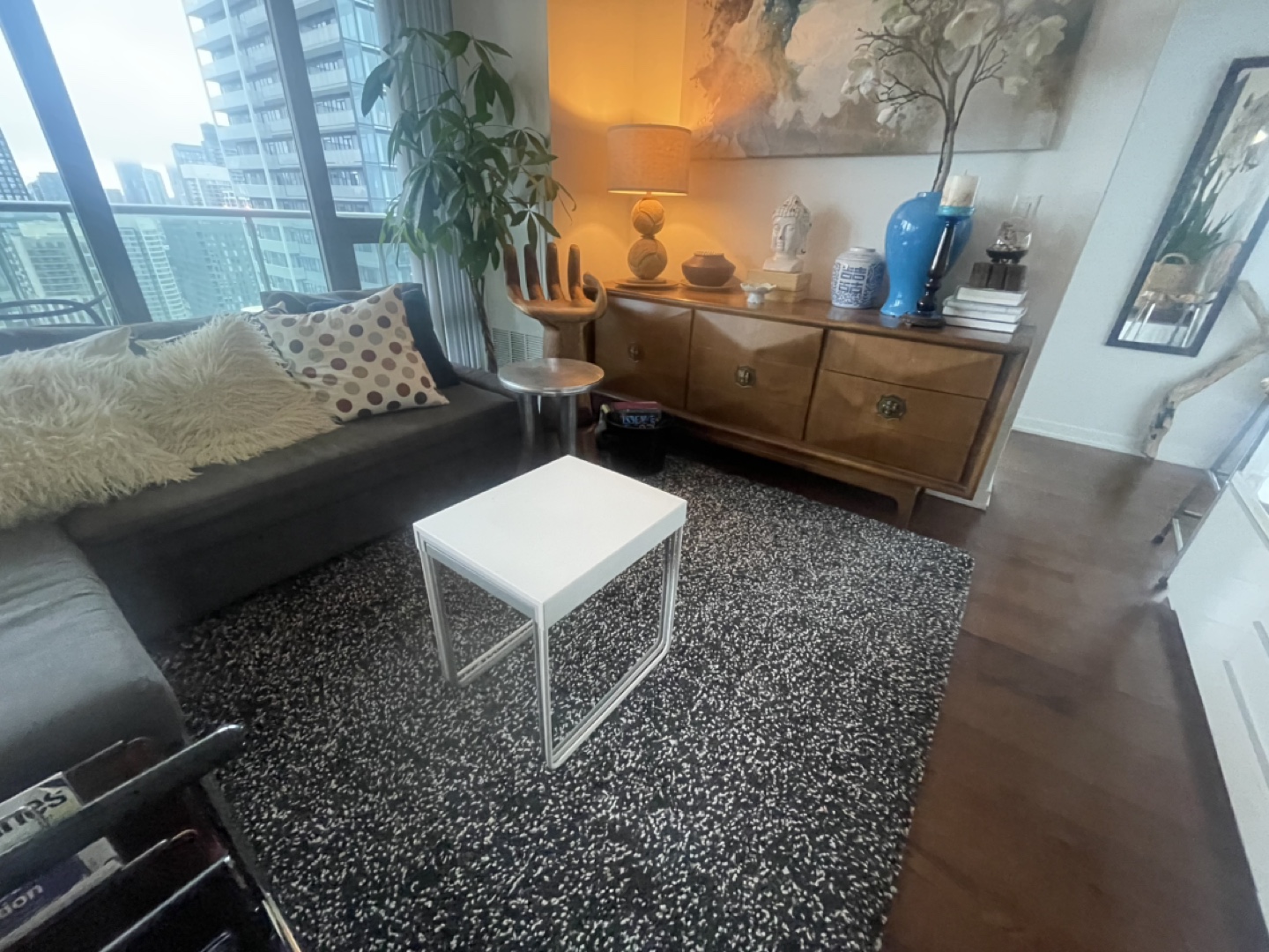 Set of three nesting tables