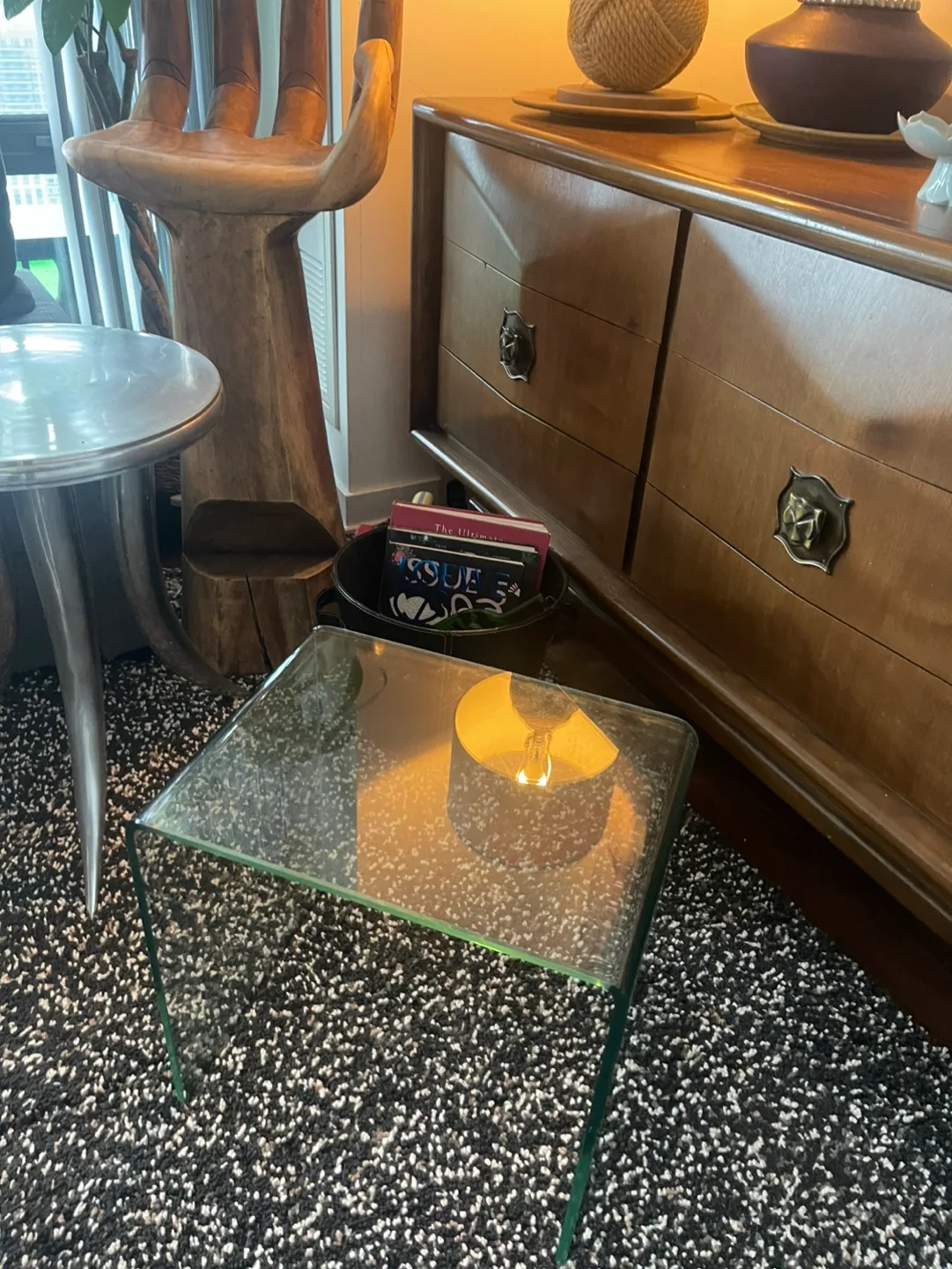 Clear Glass Side Table image indicator(5)