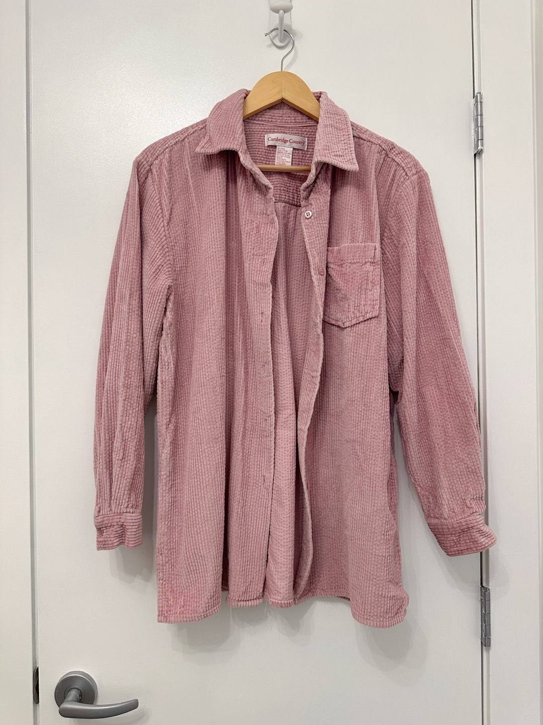 Vintage Pink Corduroy Button Up Shirt - photo 4