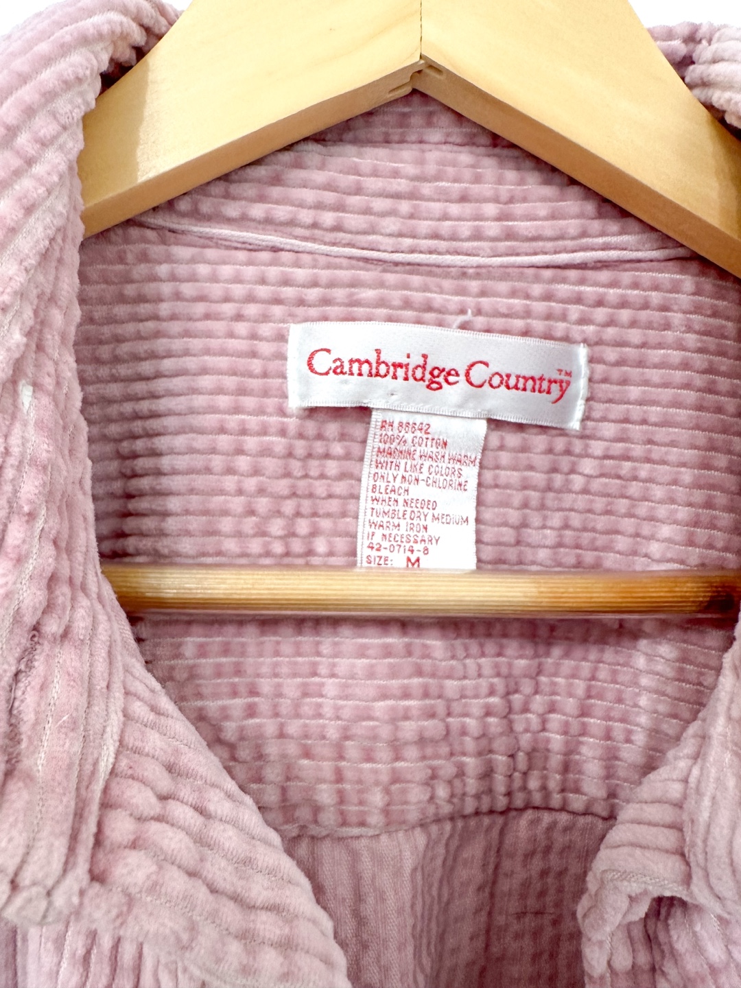 Vintage Pink Corduroy Button Up Shirt - photo 5