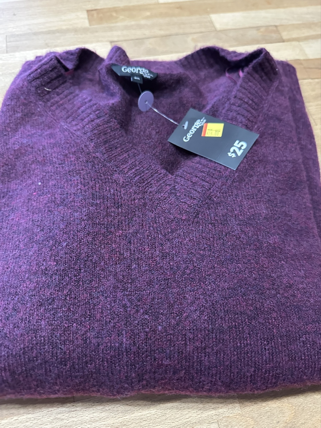 Womens V-Neck Sweater - Purple