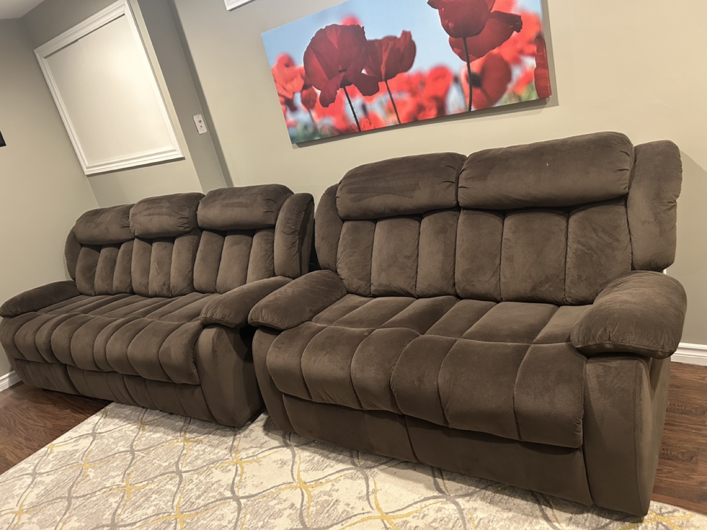 Brown Reclining Sectional Sofa