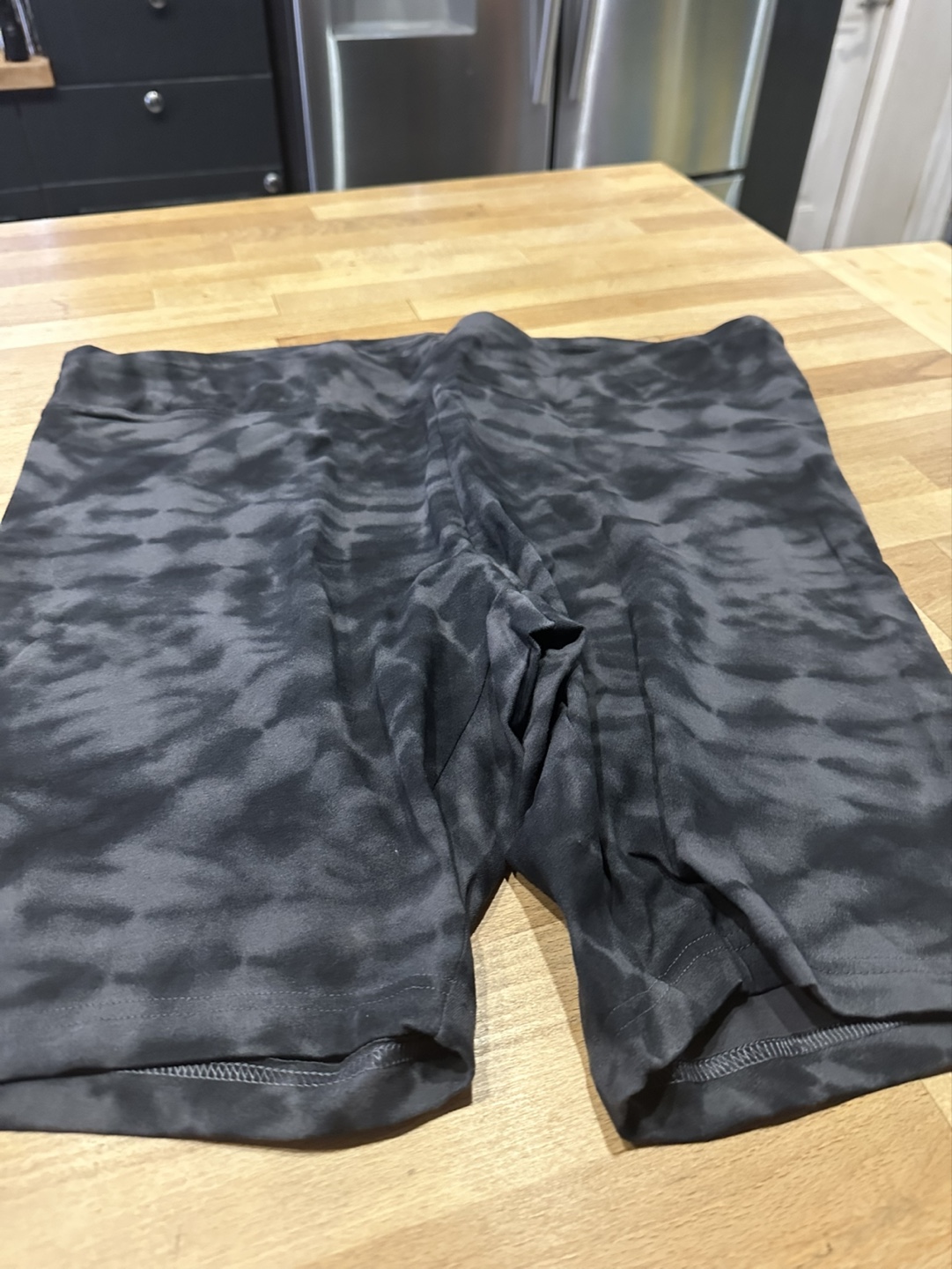 Women's Dark Grey Tie-Dye Athletic Shorts