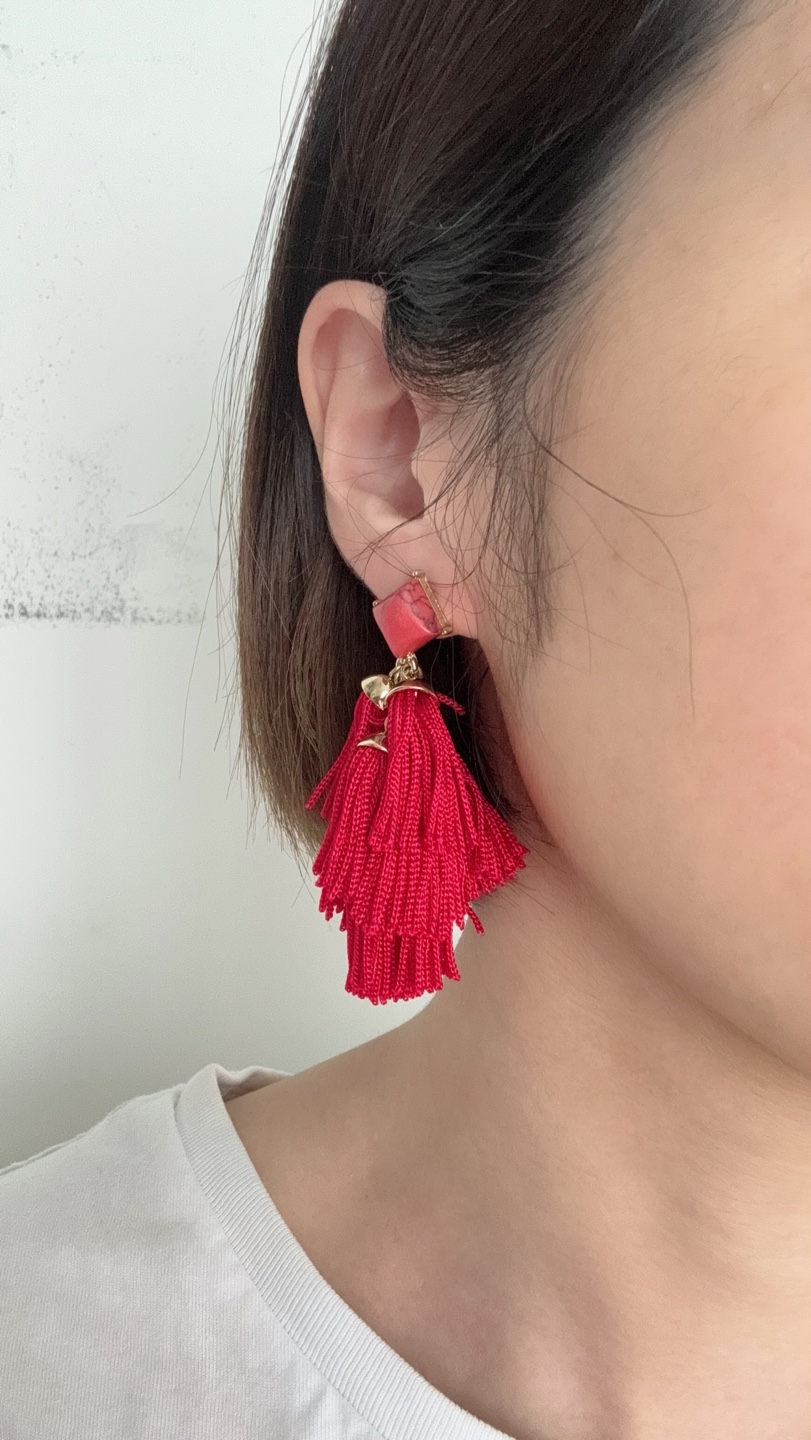 BaubleBar Red Tassel Earrings - photo 2