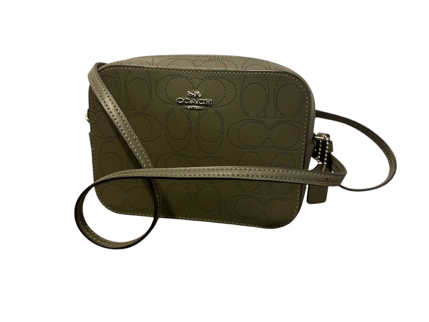 Coach olive green crossbody bag thumbnail
