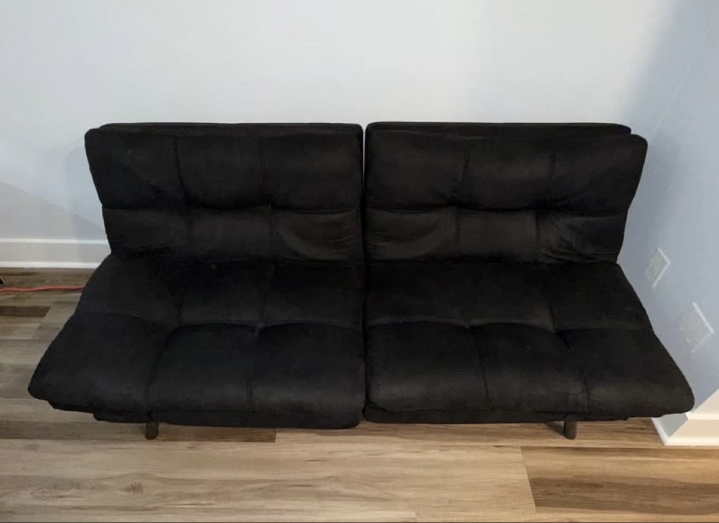 Black velvet Sofa Bed - photo 4