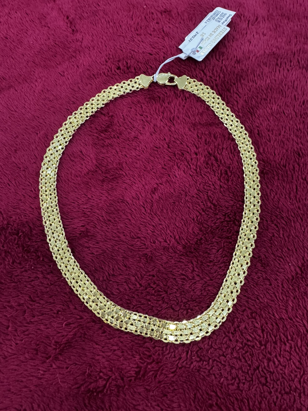 Sterling Silver Multi-Row Necklace - Made in Italy