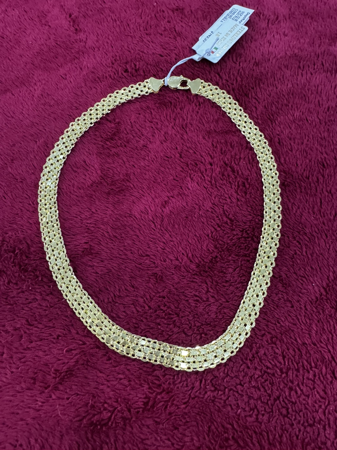 Sterling Silver Multi-Row Necklace - Made in Italy - photo 2