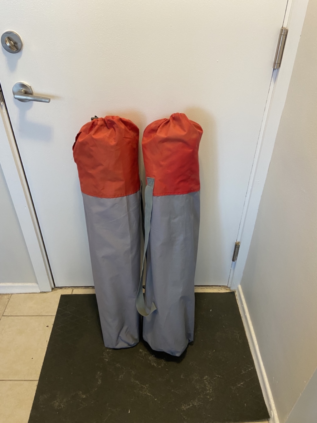 Pair of Red and Grey Folding Camping Chairs - photo 4