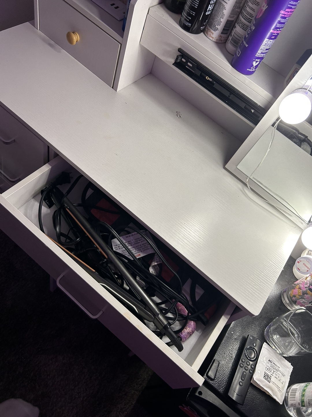 White Vanity Set with Mirror and Stool - photo 5