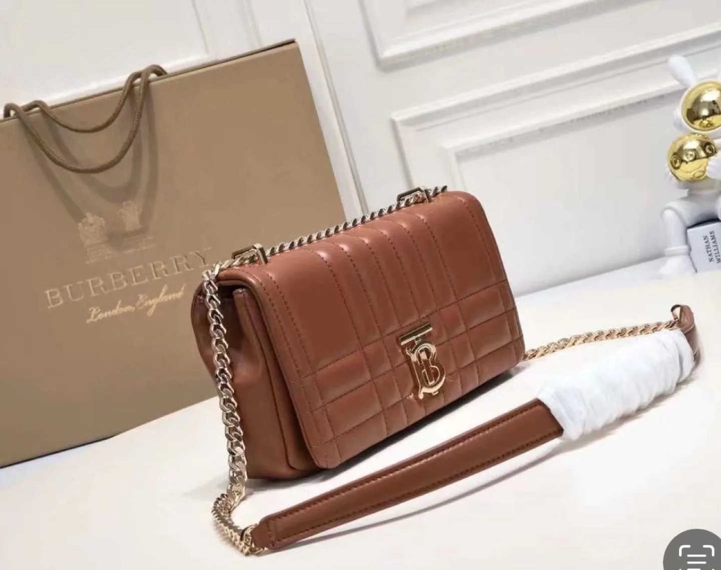 Burberry Quilted Leather Crossbody Bag image indicator(4)