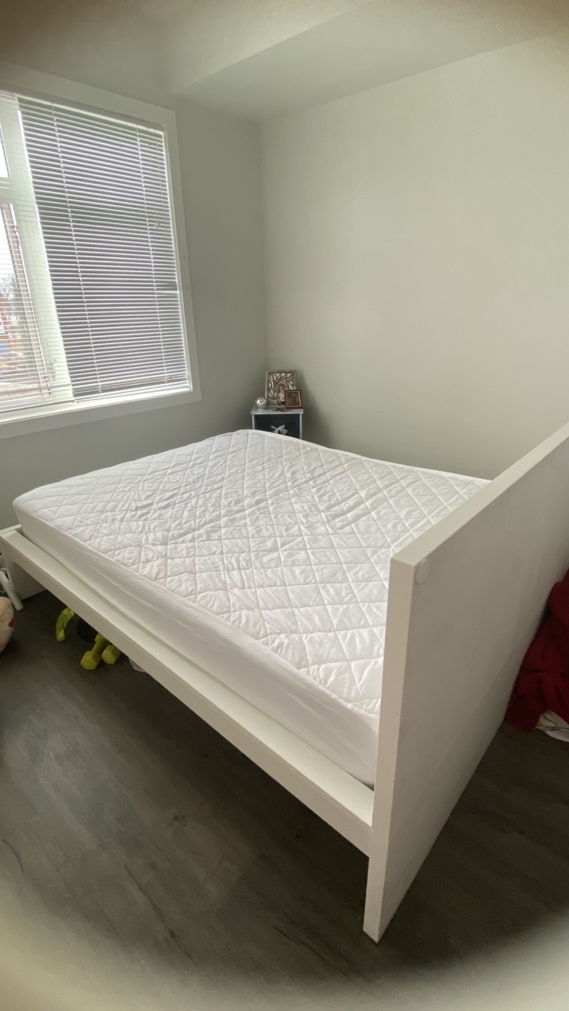 IKEA MALM White Queen Bed Frame with Mattress - photo 2