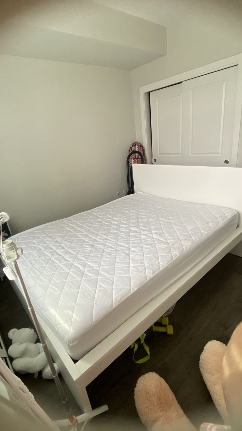 IKEA MALM White Queen Bed Frame with Mattress