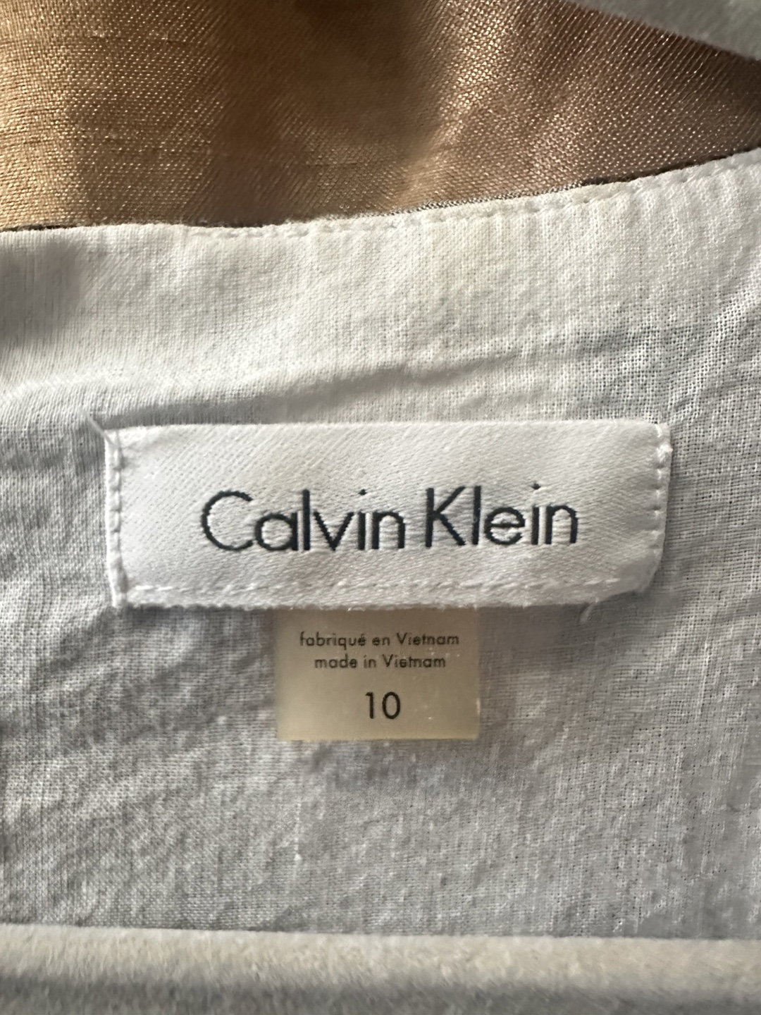 Calvin Klein Black and White Gingham Wrap Dress Size 10