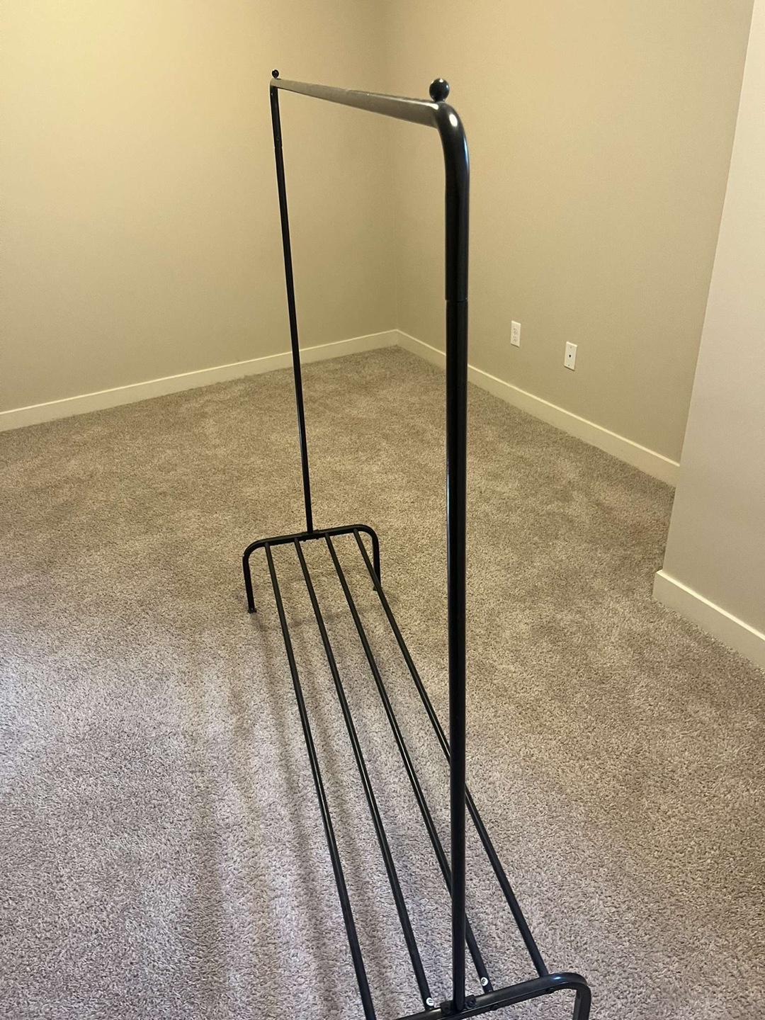 IKEA Black Metal Clothing Rack - photo 2