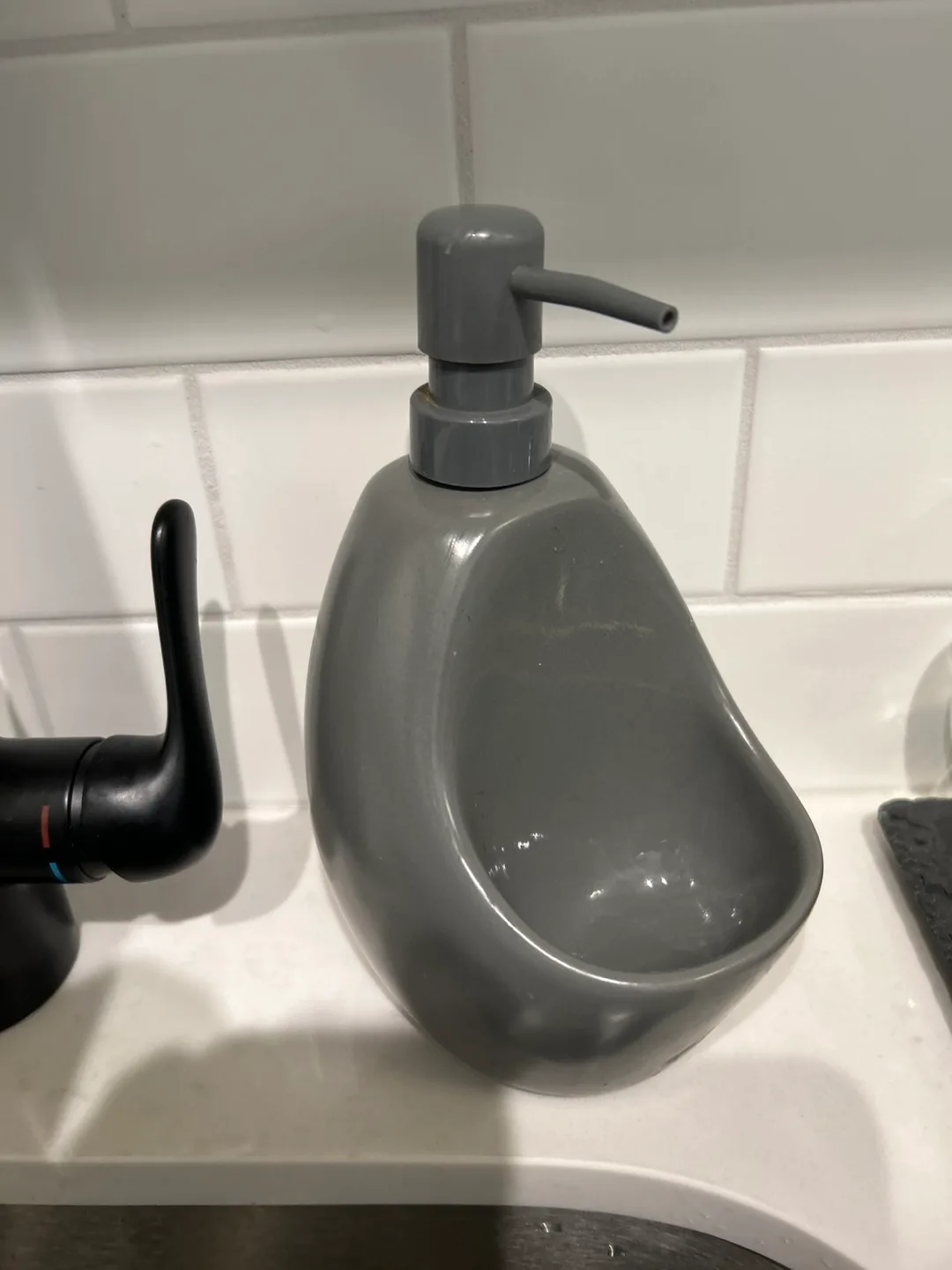 Grey Stone Soap Dispenser Pump Bottle image indicator(3)