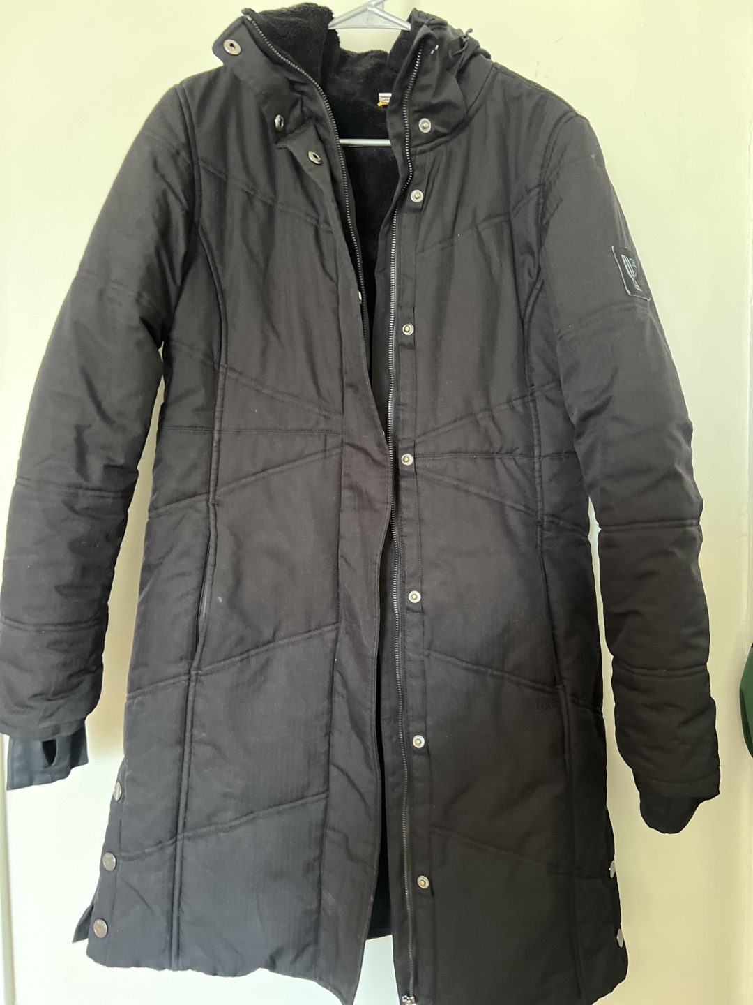 Women's Black Winter Jacket with Hood
