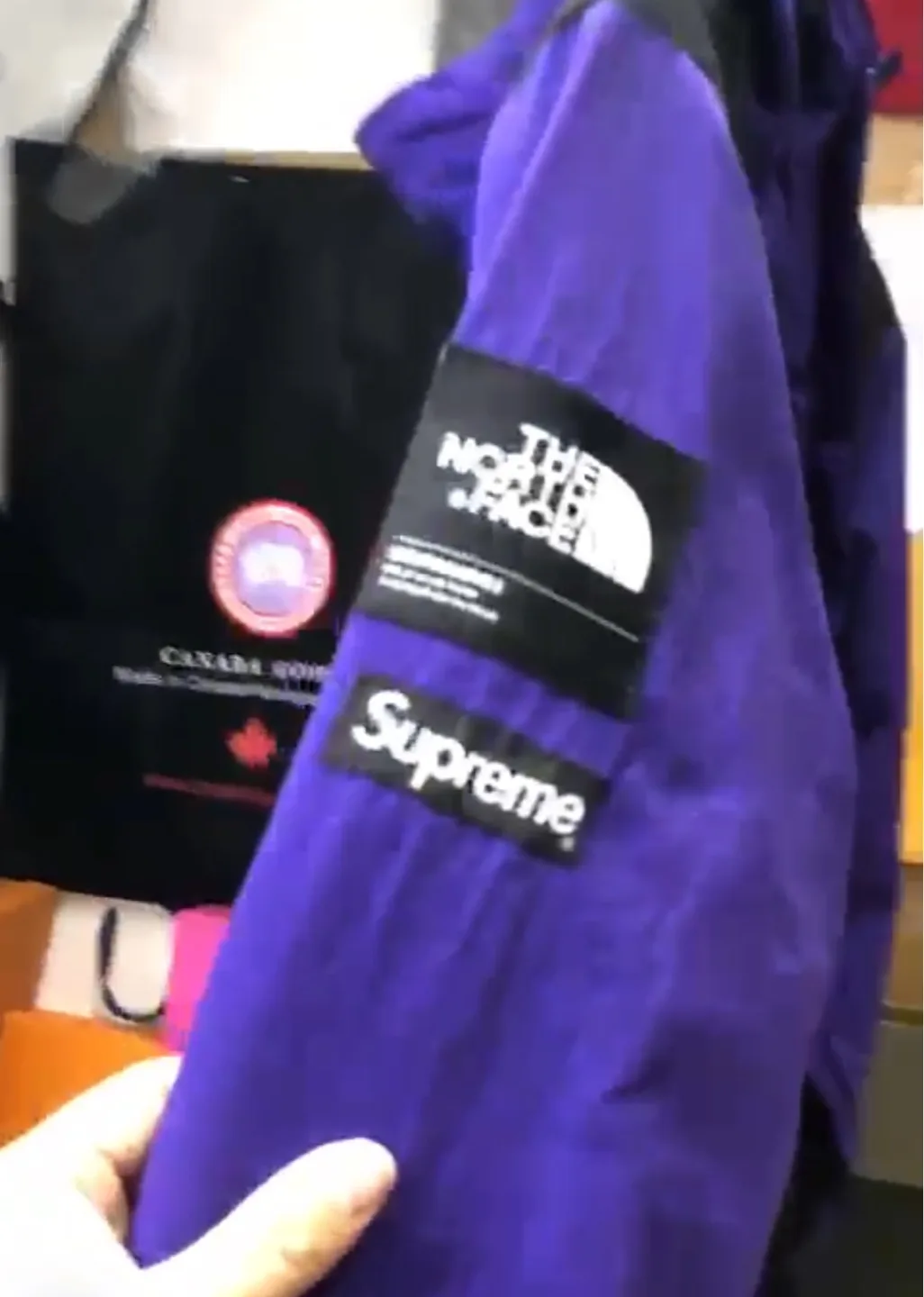 North Face Arc Supreme Denali Purple Black Fleece Jacket Yelllow image indicator(6)