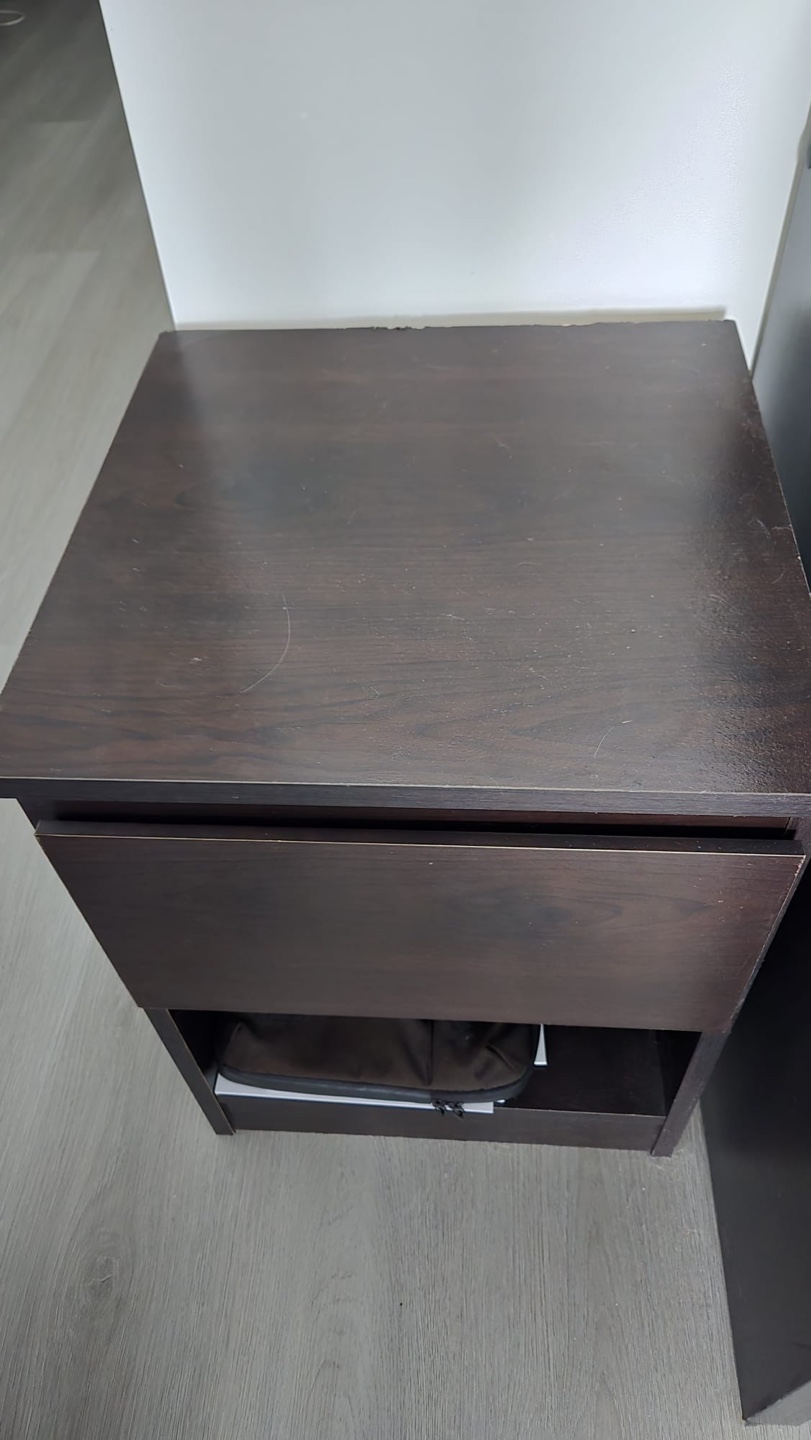 Dark Brown Desk and Nightstand Set - photo 4