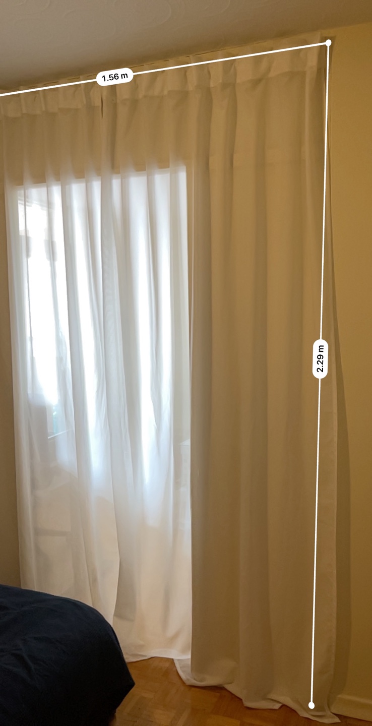 Sheer White Curtains & Tension Rod - photo 2