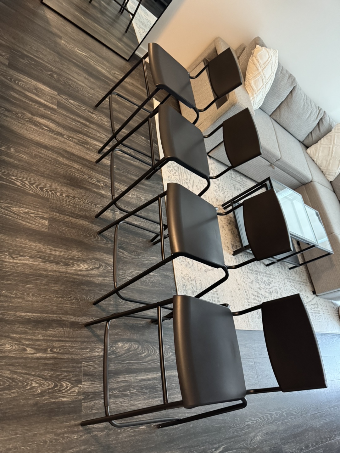 IKEA Set of 4 Black Bar Stools