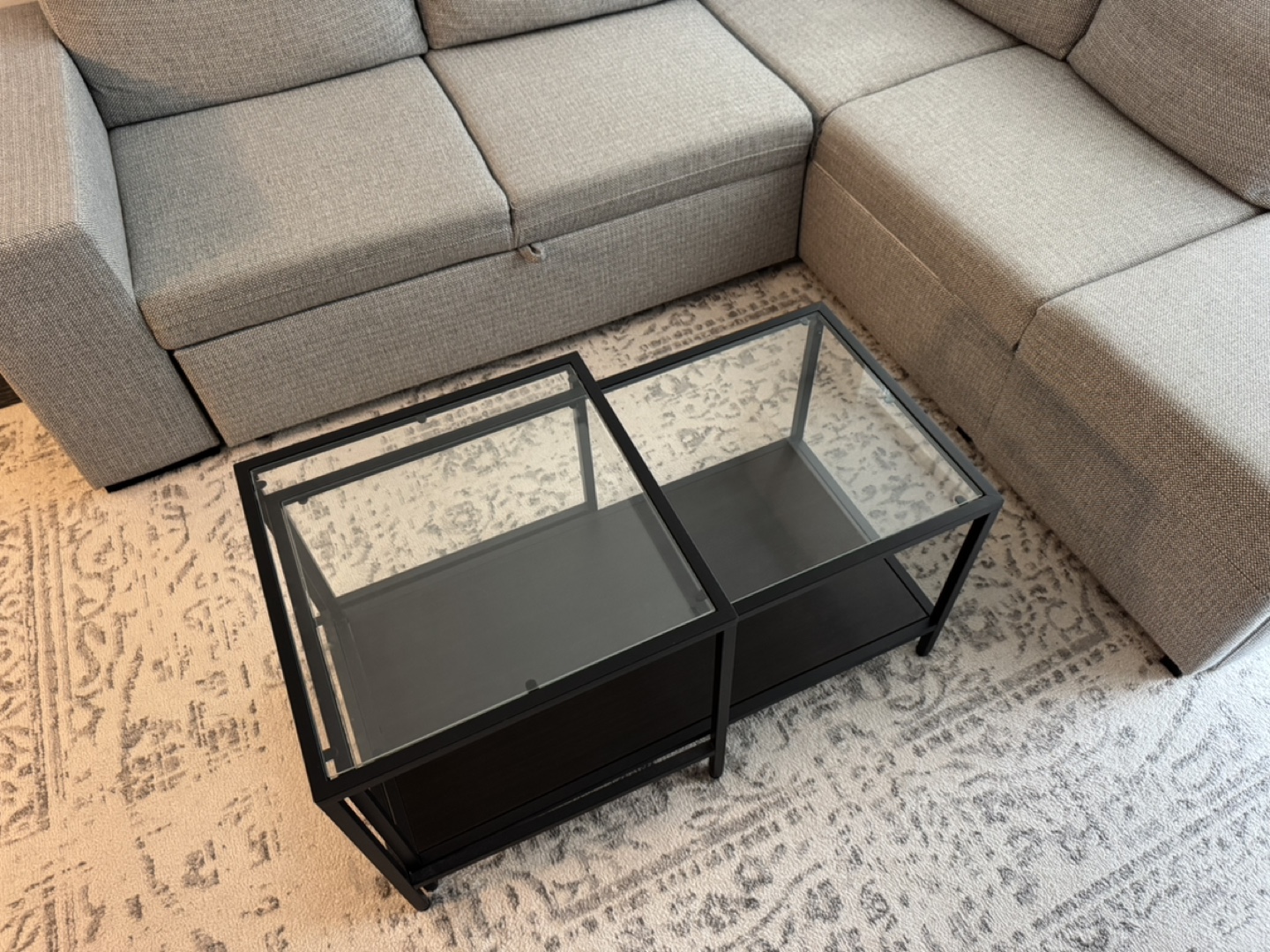 IKEA Glass Top Coffee Table Set - photo 2