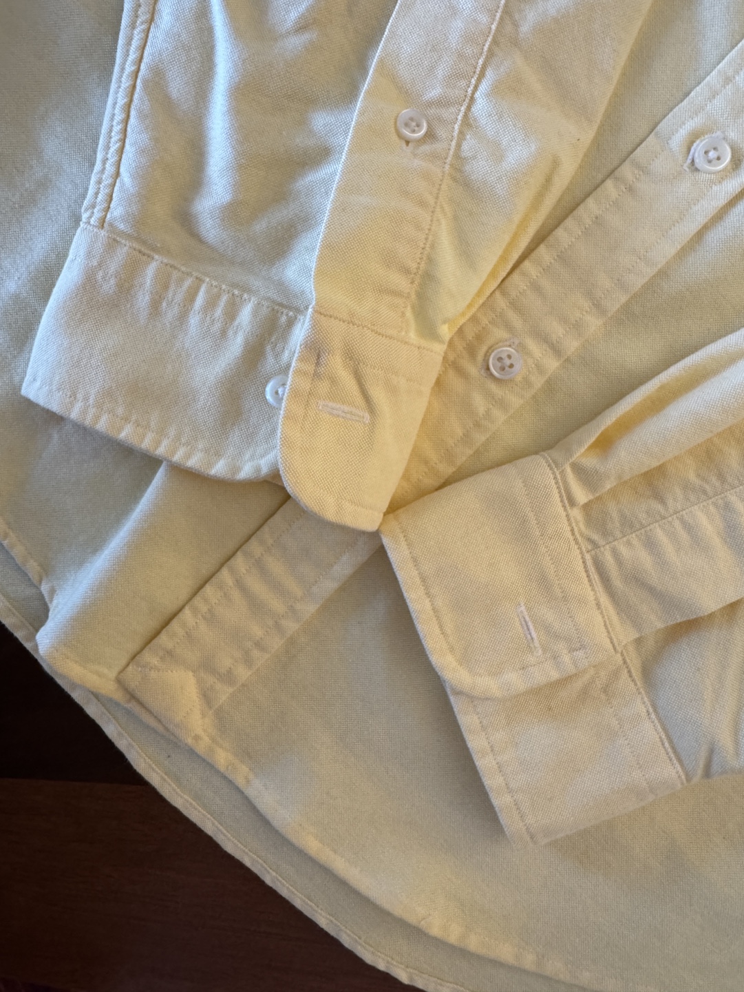 Men's Ralph Lauren Slim Fit Yellow Oxford Shirt - Size Large - photo 5