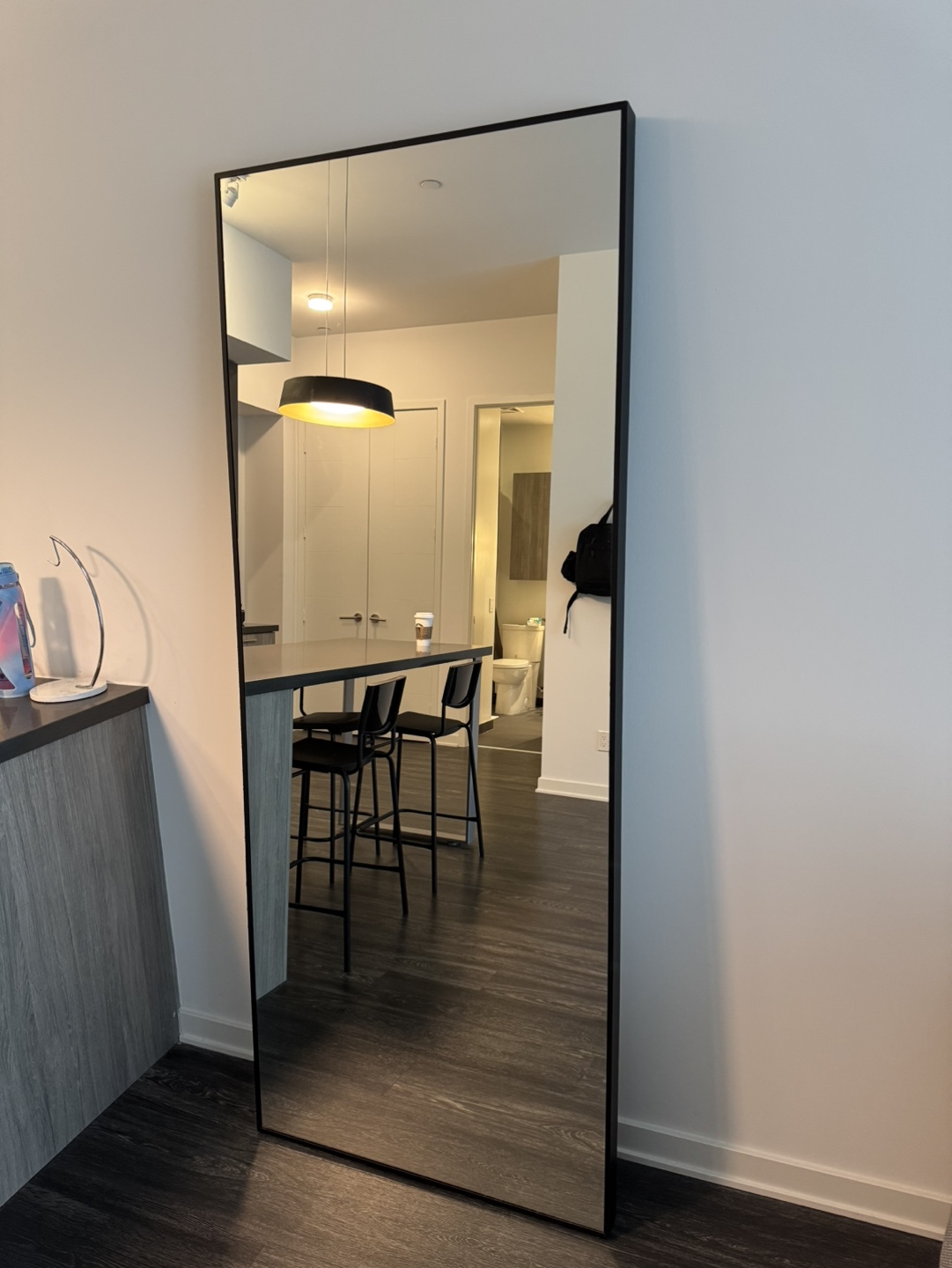 IKEA Full Length Floor Mirror with Black Frame